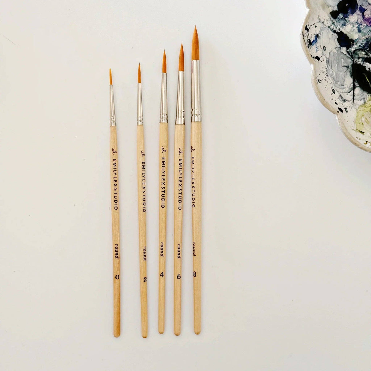 Emily Lex Studio Watercolour Paintbrush Set – Set of Five