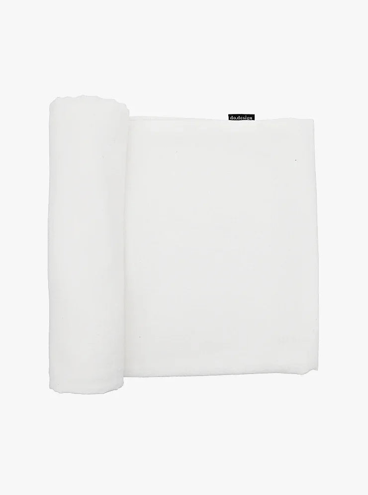do.design white cotton fabric roll, premium minimalist textile material