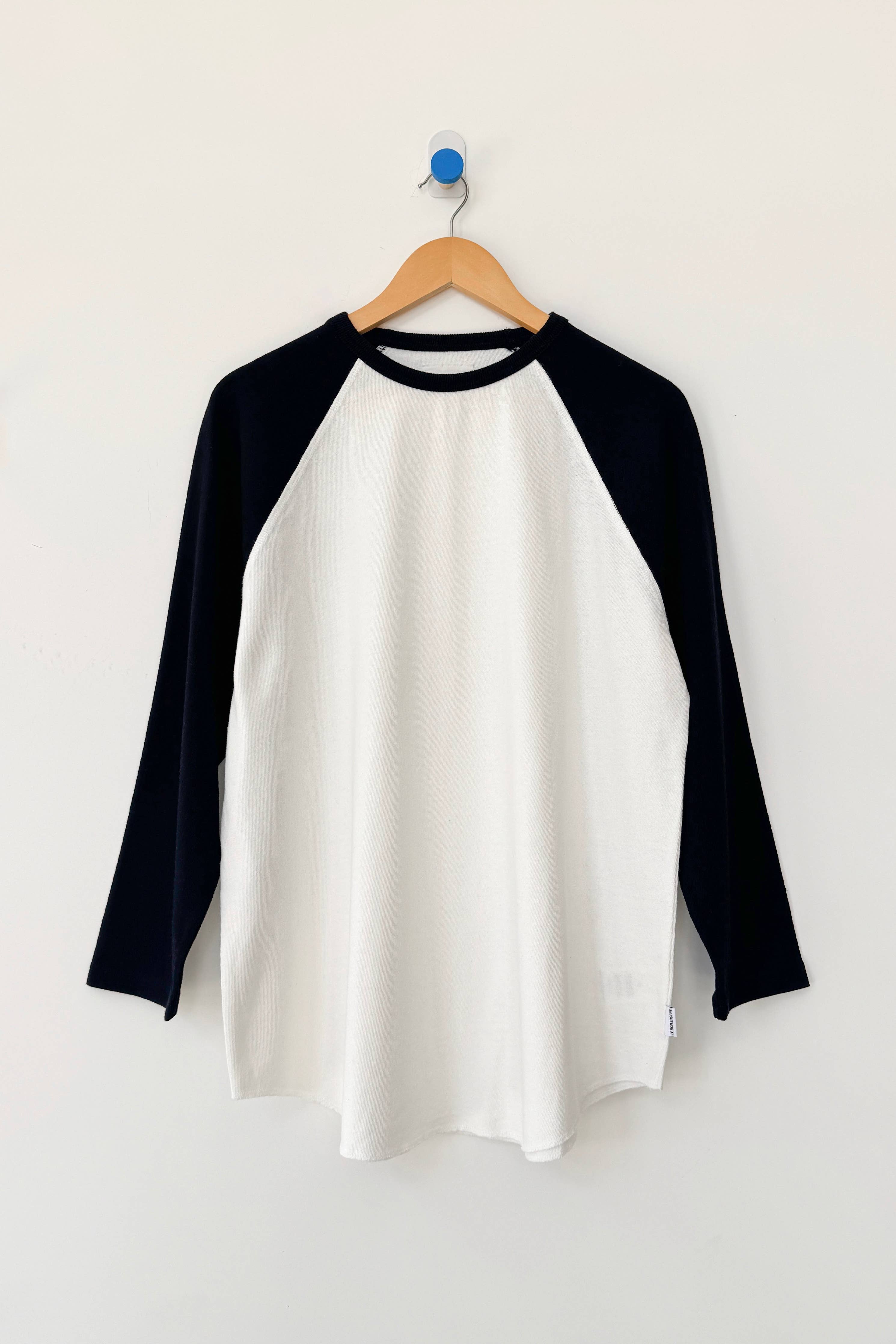 Heavy Cotton Raglan Tee (3XS/S-2M/L): White Cotton