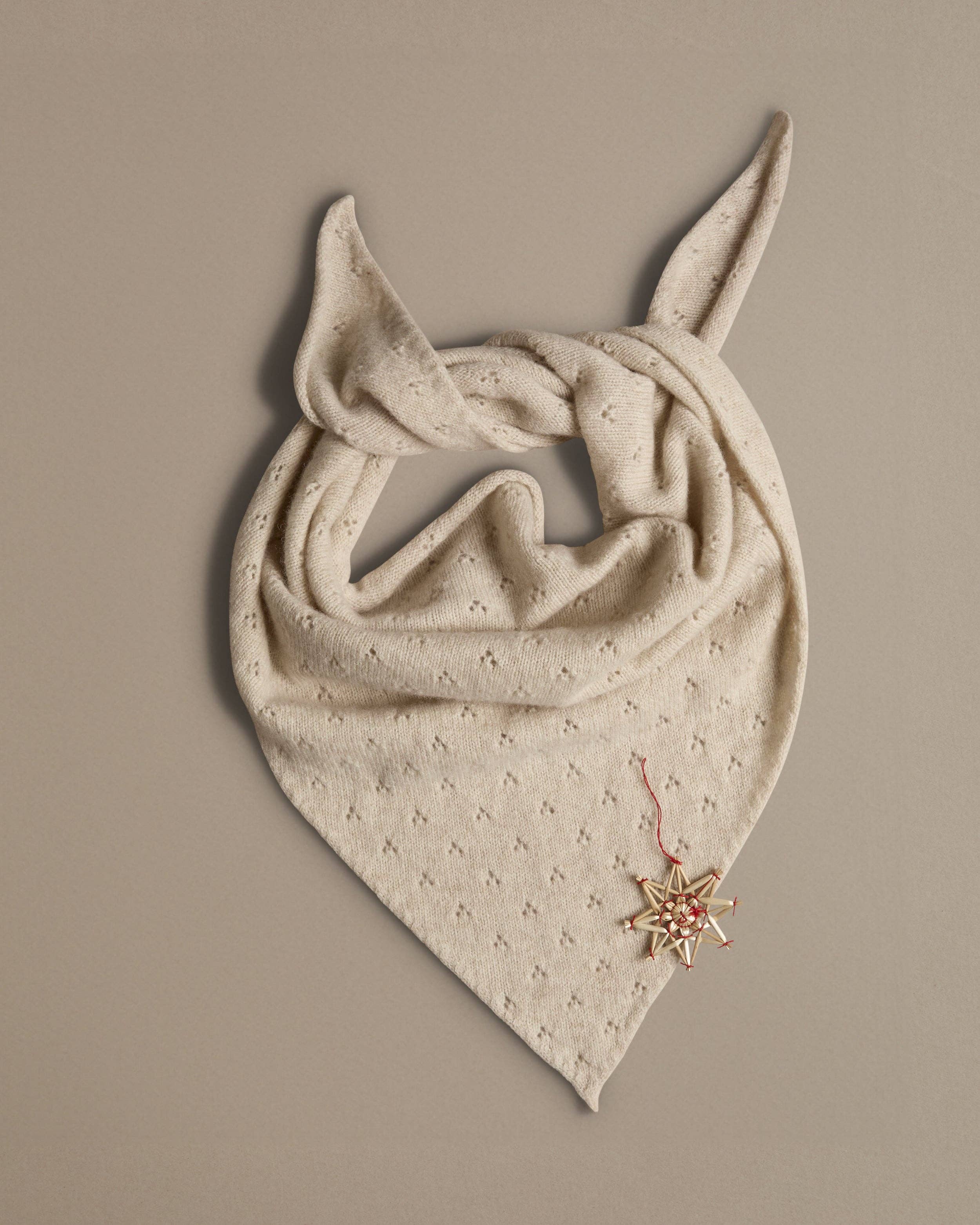 Rove Knitwear Pointelle Neckerchief | Seashell