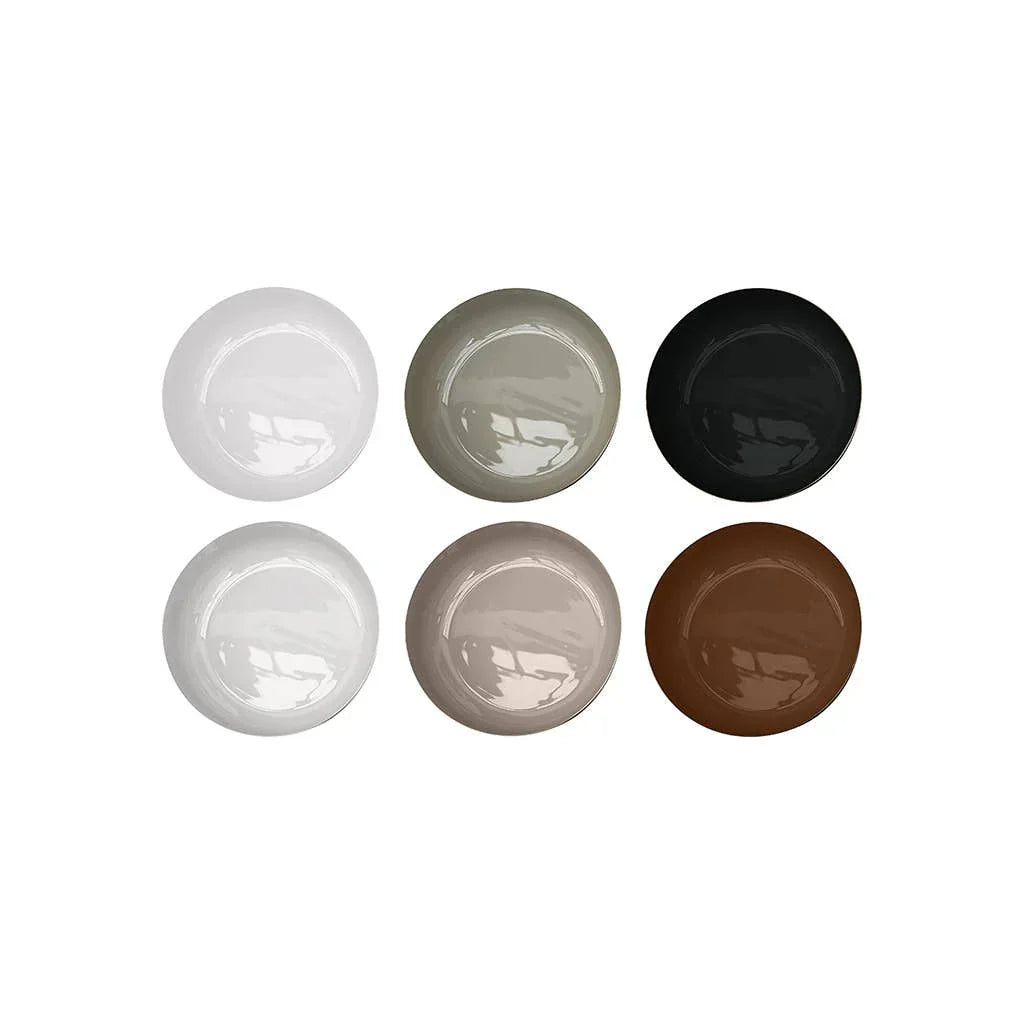 Tokyo Design Studio ceramic plates set, assorted neutral and earthy colors, glossy finish