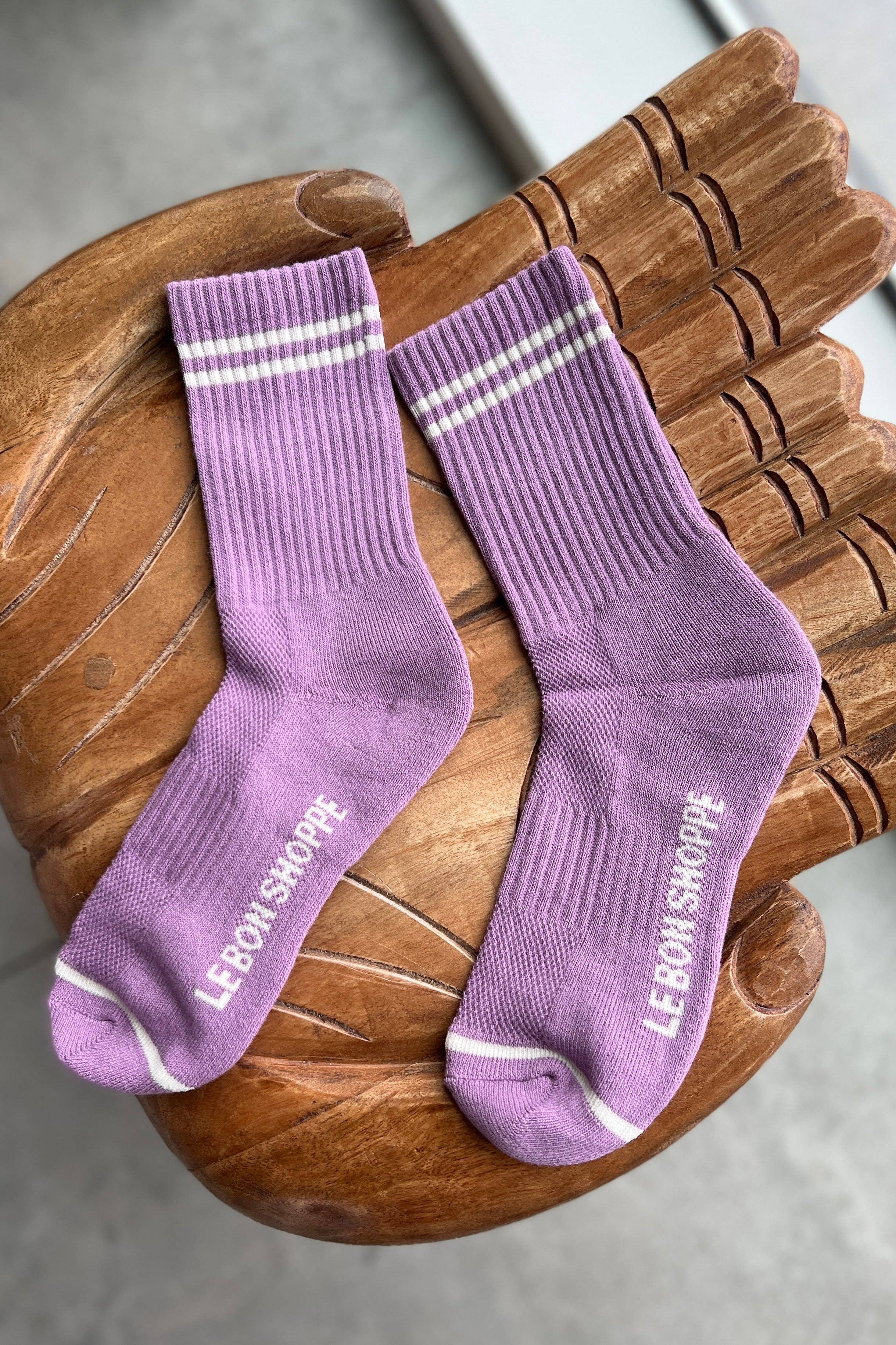 Boyfriend Socks : Grape - Le Bon Shoppe