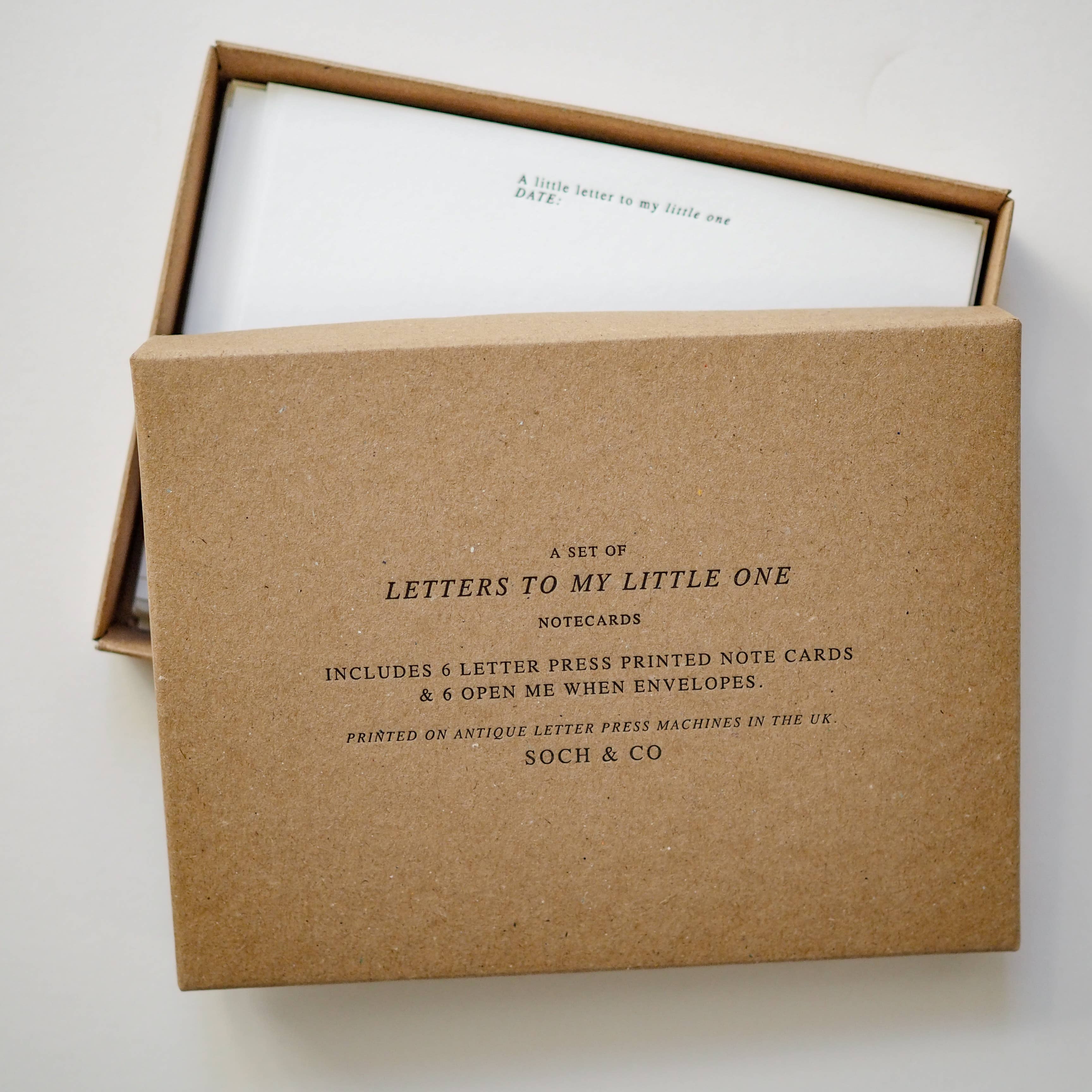 Letters to my little one notecard set