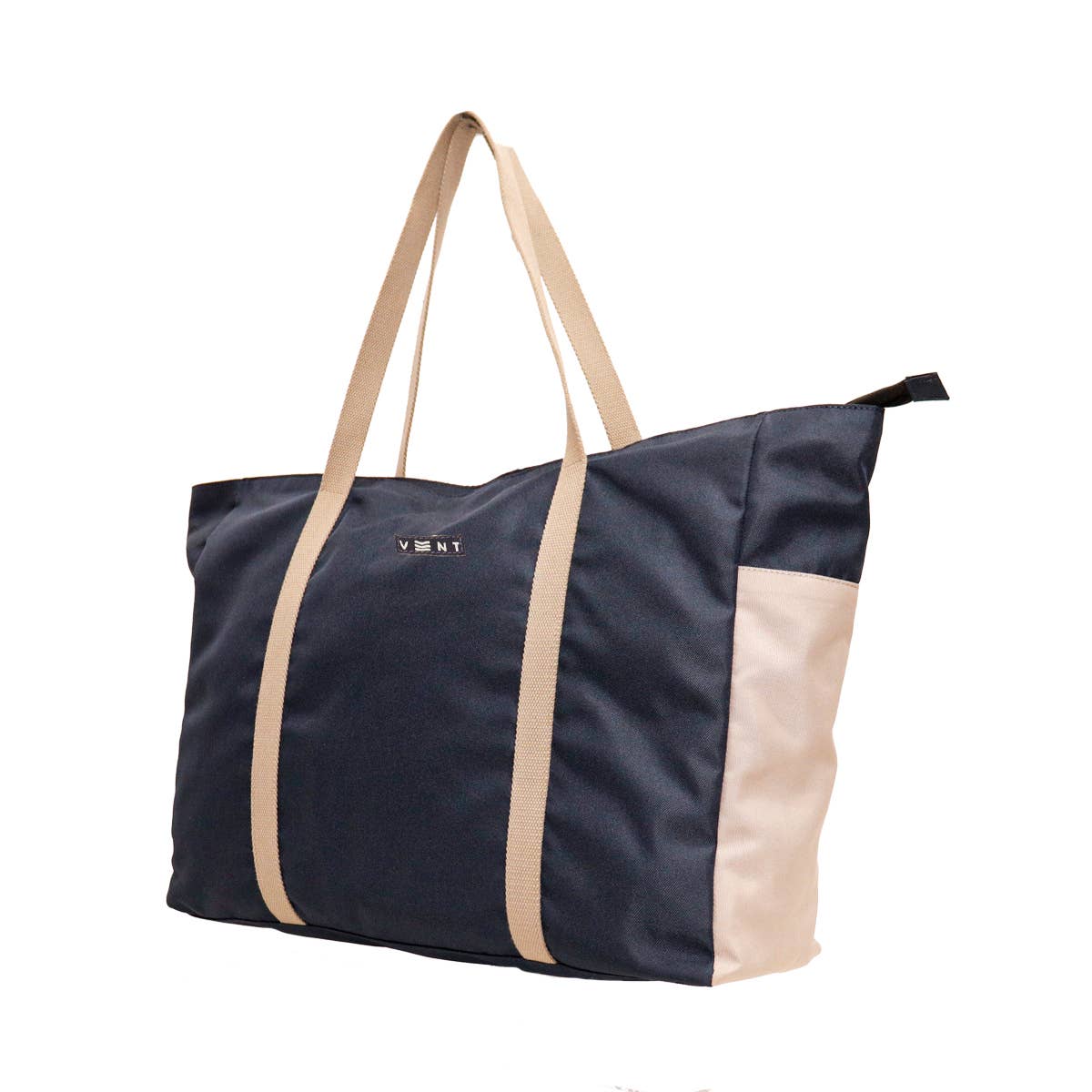 Large Zipped Shopper Bag - Recycled Ocean Plastic - Navy