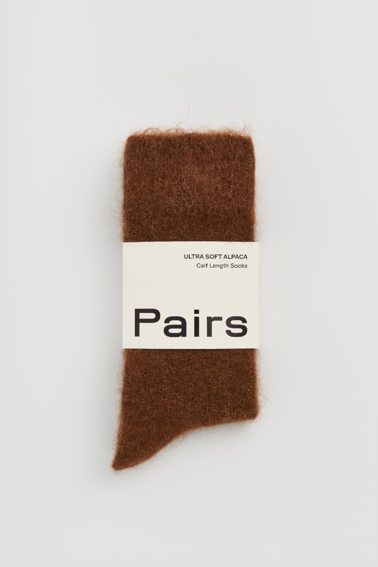 Chestnut Brown Ultra Soft Alpaca Socks: Large (UK 11-13)