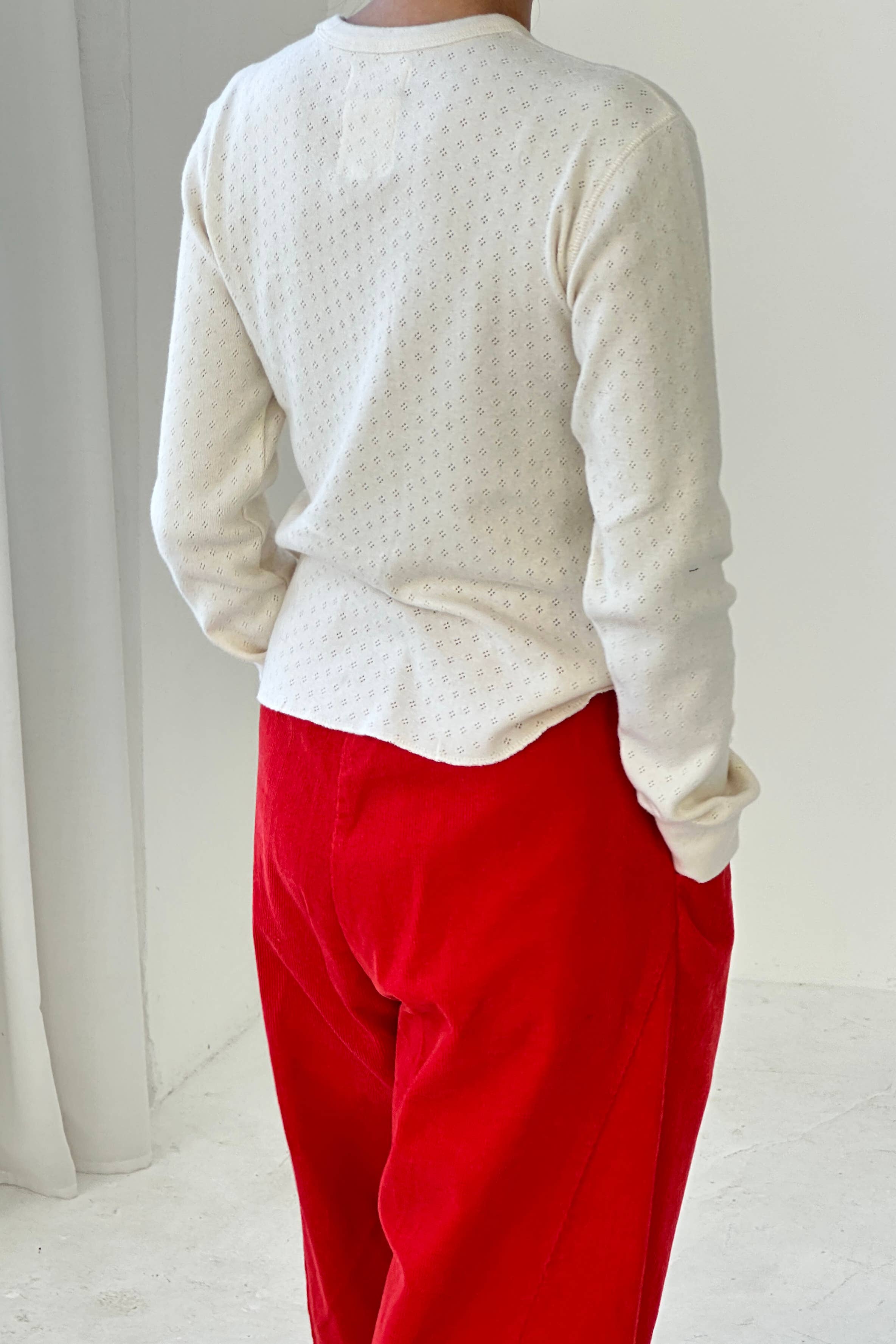 Pointelle Fundamental Tee Naturel - Le Bon Shoppe