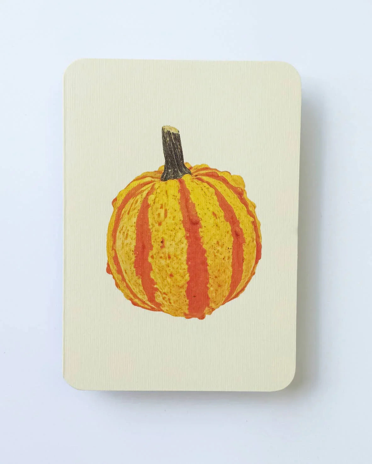 Cavallini & Co. premium wooden flash card featuring a yellow and orange gourd illustration