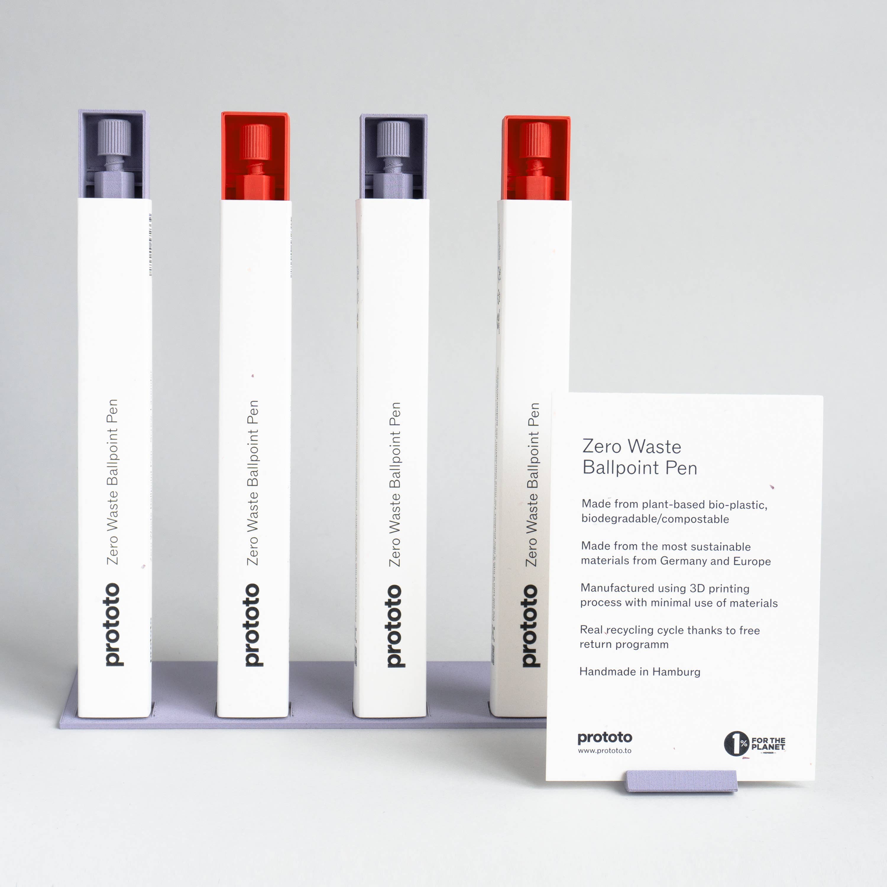 Display + Information for Zero Waste Ballpoint Pen: Sage / English