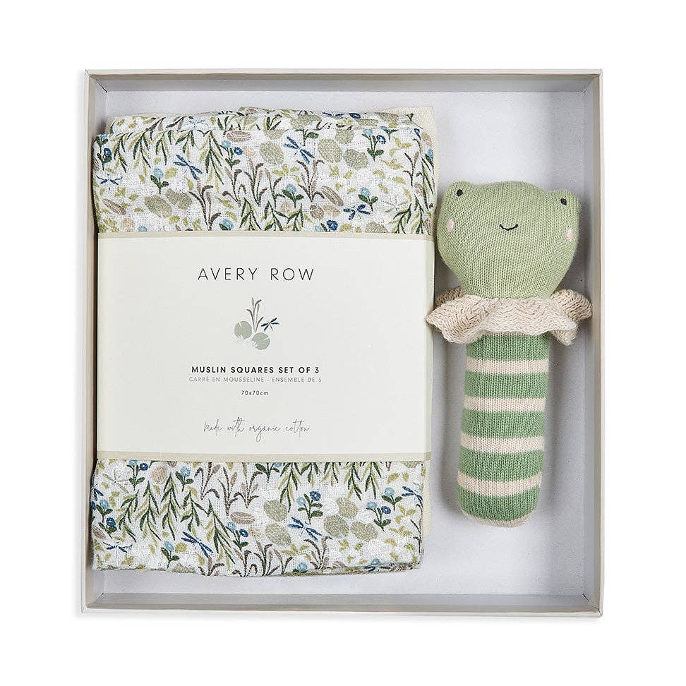 Avery Row Rattle & Care New Baby Gift Set – Riverbank