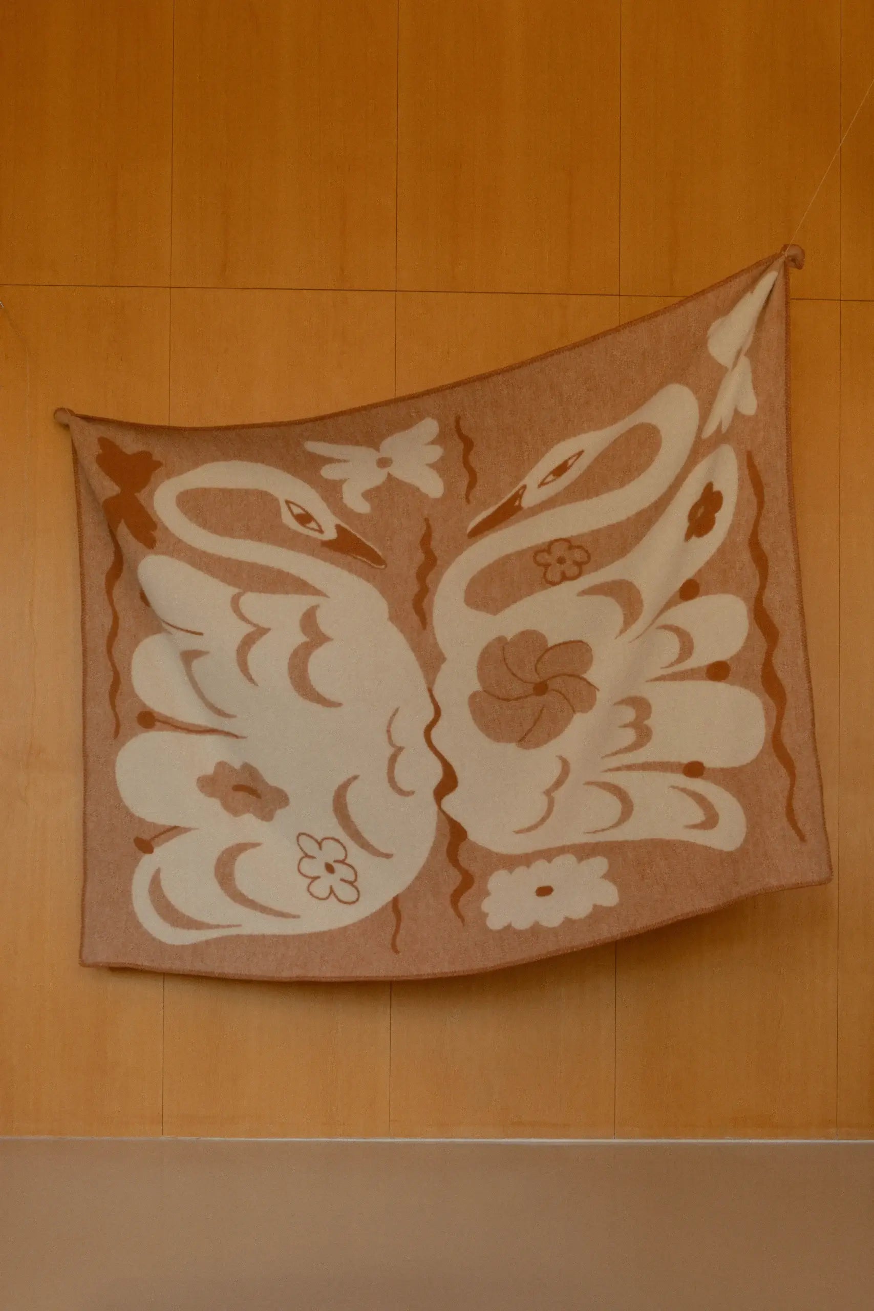 Kaksin Wool Blanket — Cinnamon-White
