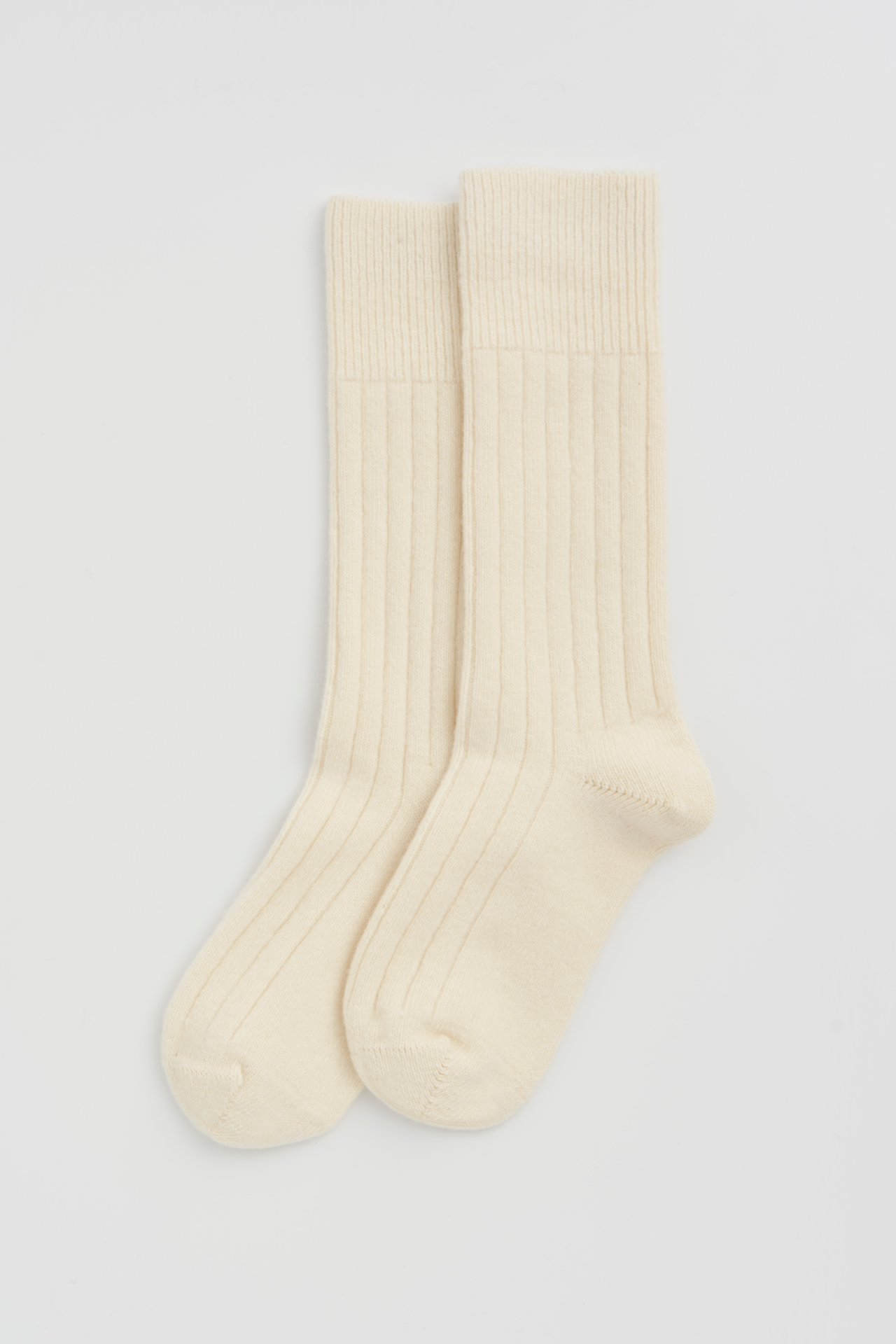 Clotted Cream Merino Bed Socks: Clotted Cream / Large (UK 9-13)