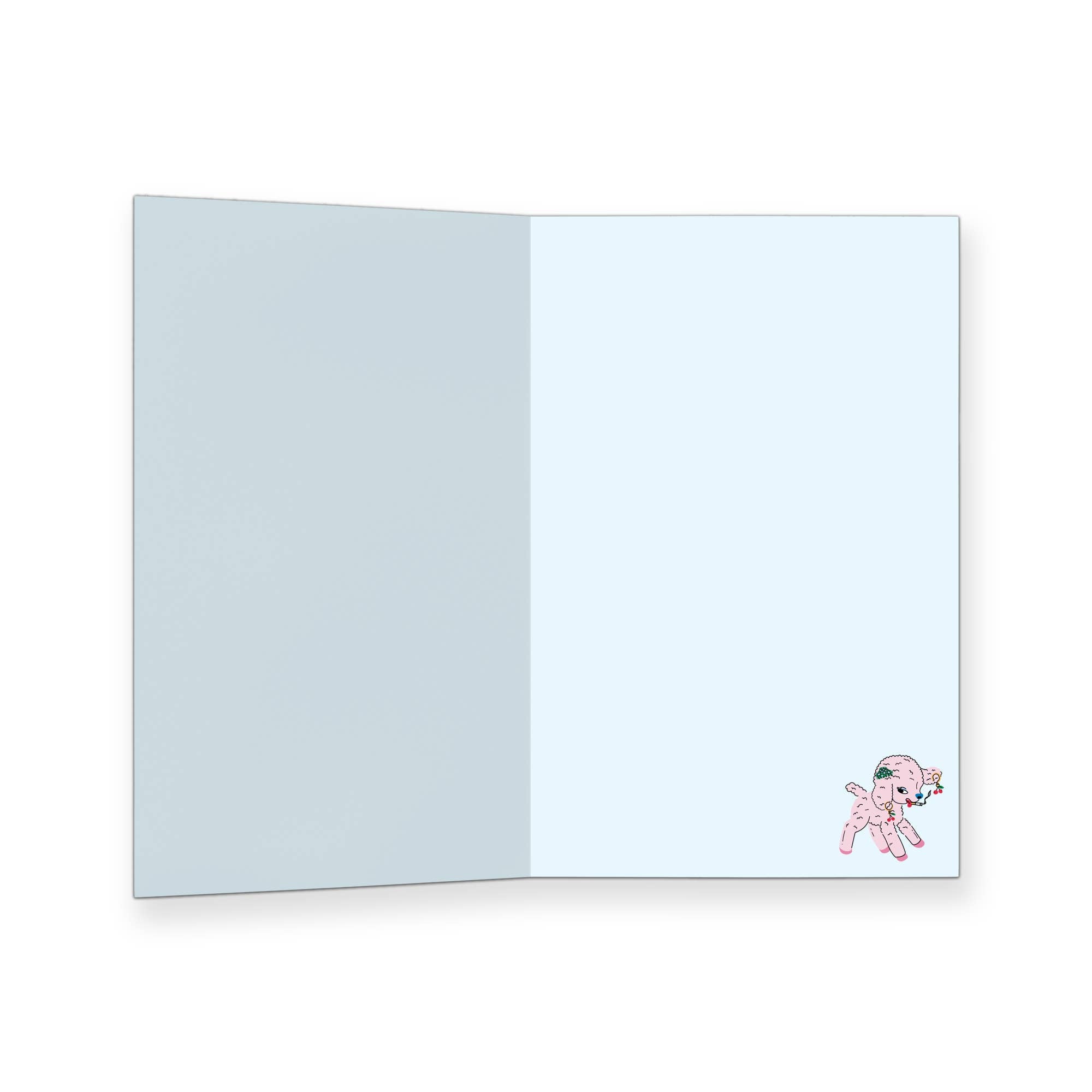 Birthday Little lamb psycho, fun greeting cards, friendship