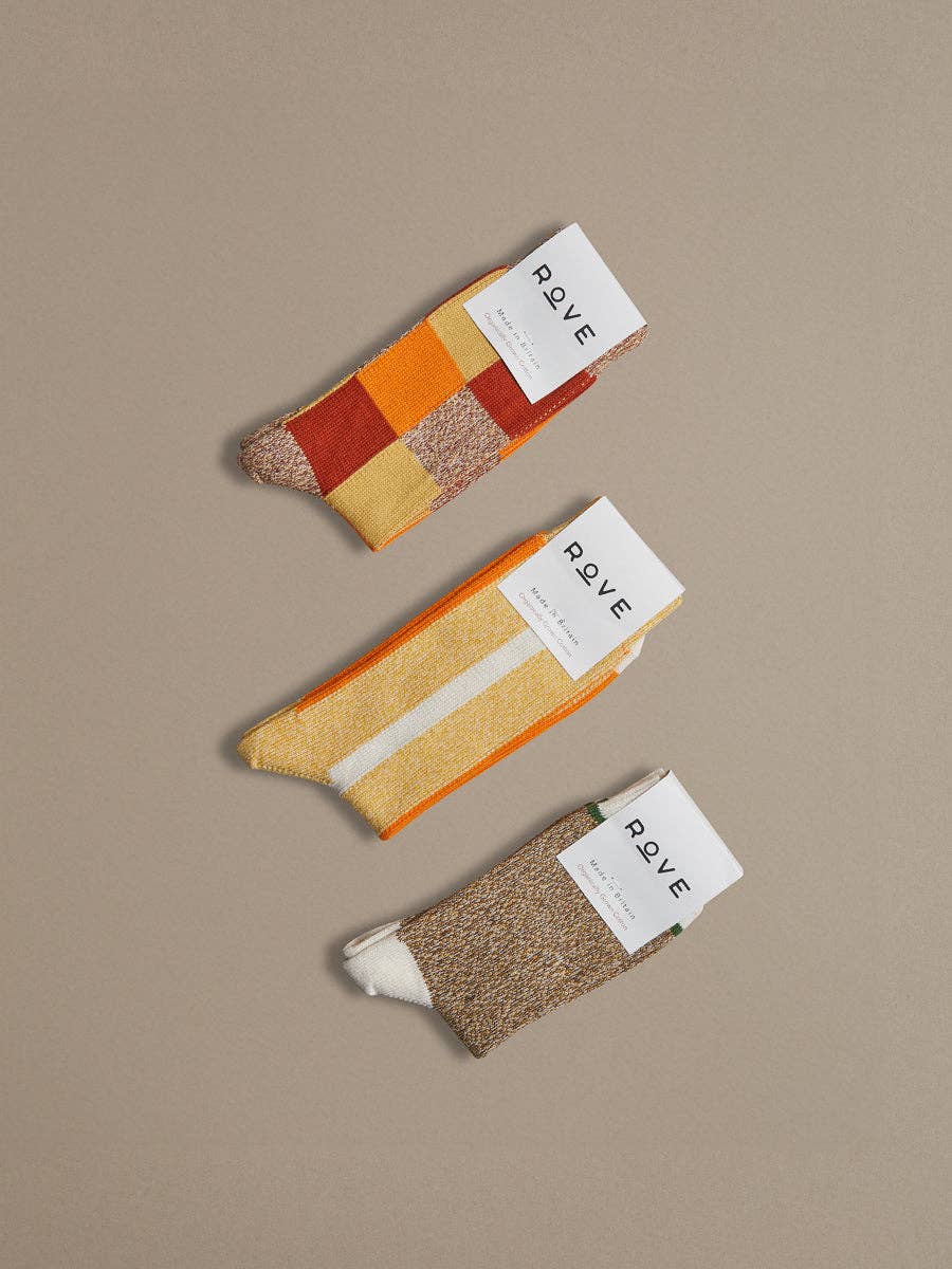 Organic Cotton Socks | Plain Brown Marl: UK 4-7