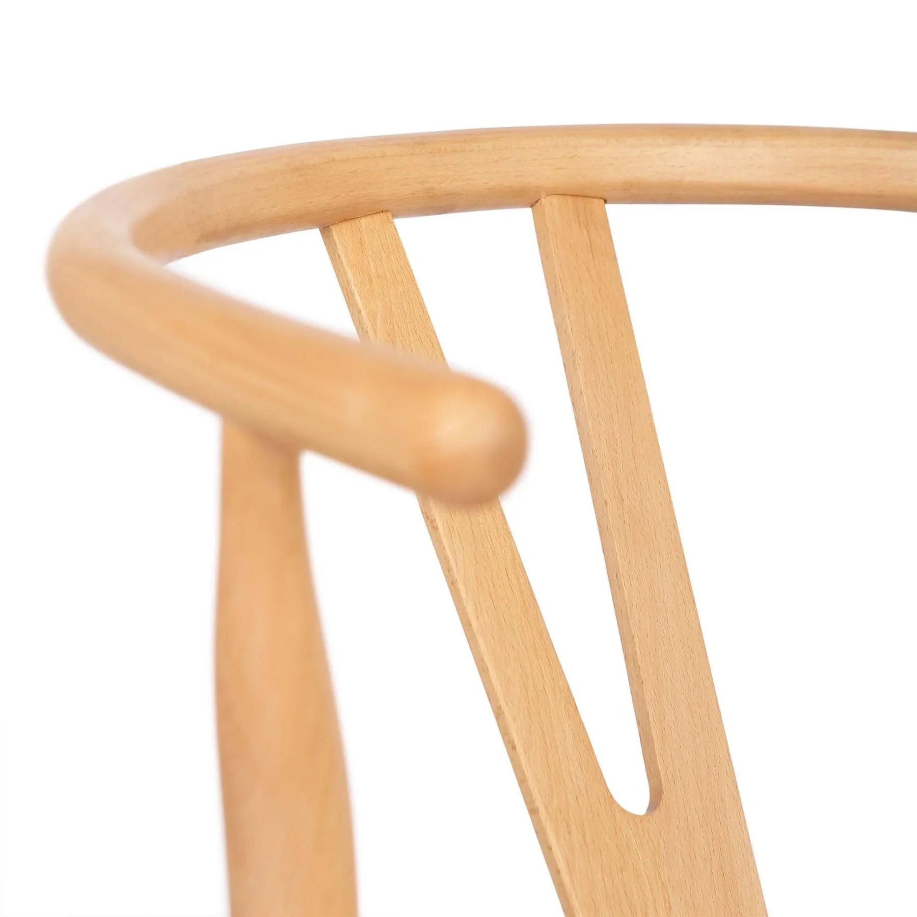 Frits Henningsen armchair backrest, natural wood, minimalist Danish design