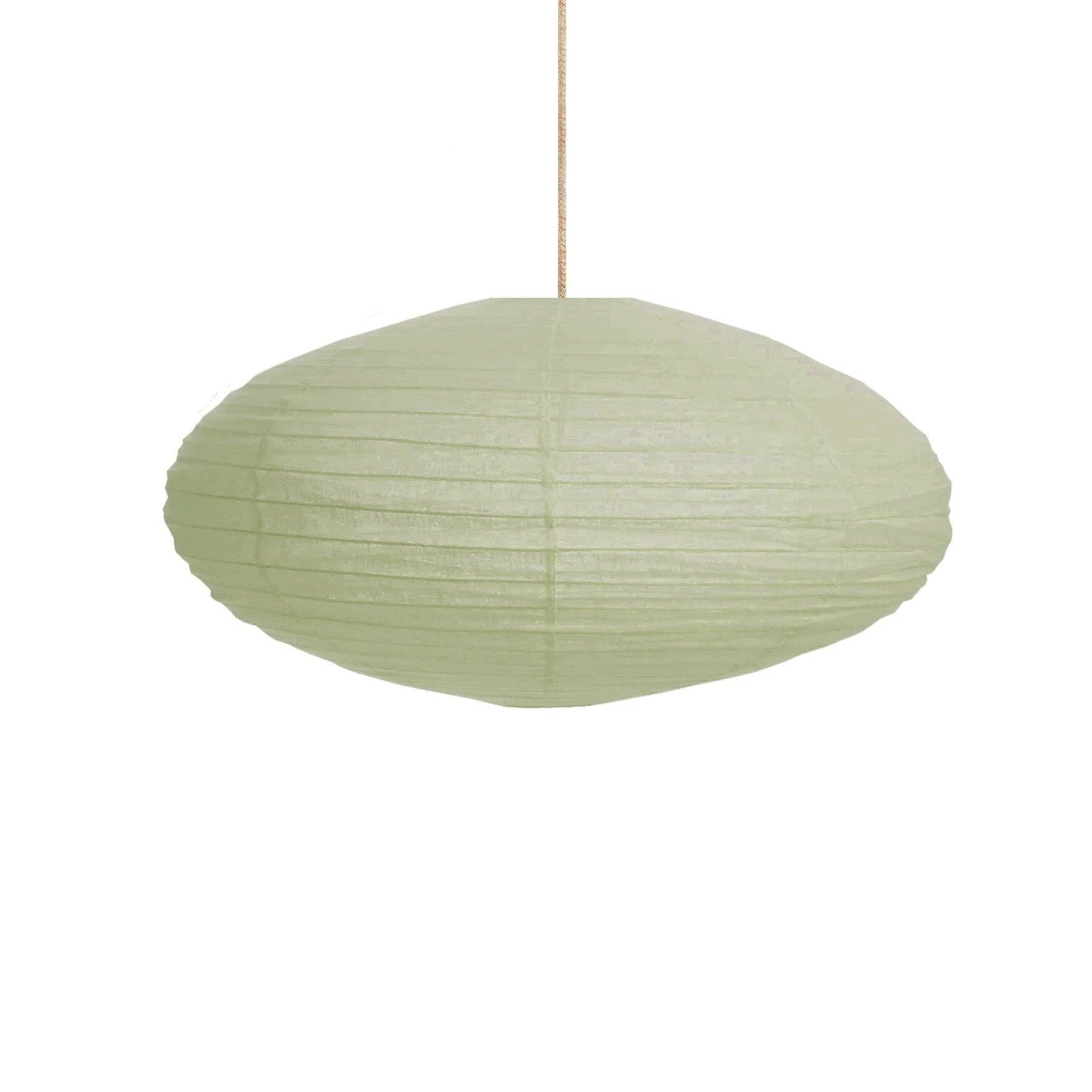 Oval Lampshade L 60 ~ Sage