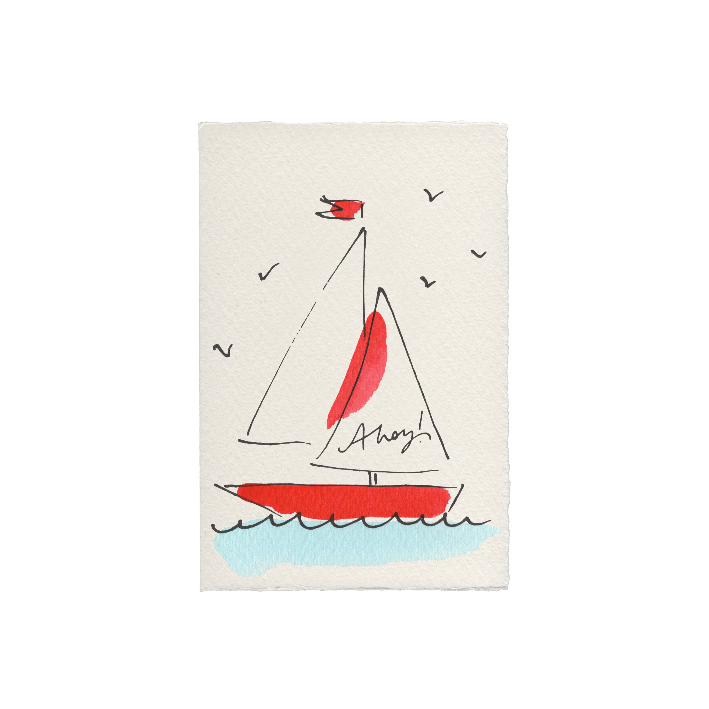 Sailing Boat (Ahoy!) : Blue - Scribble & Daub