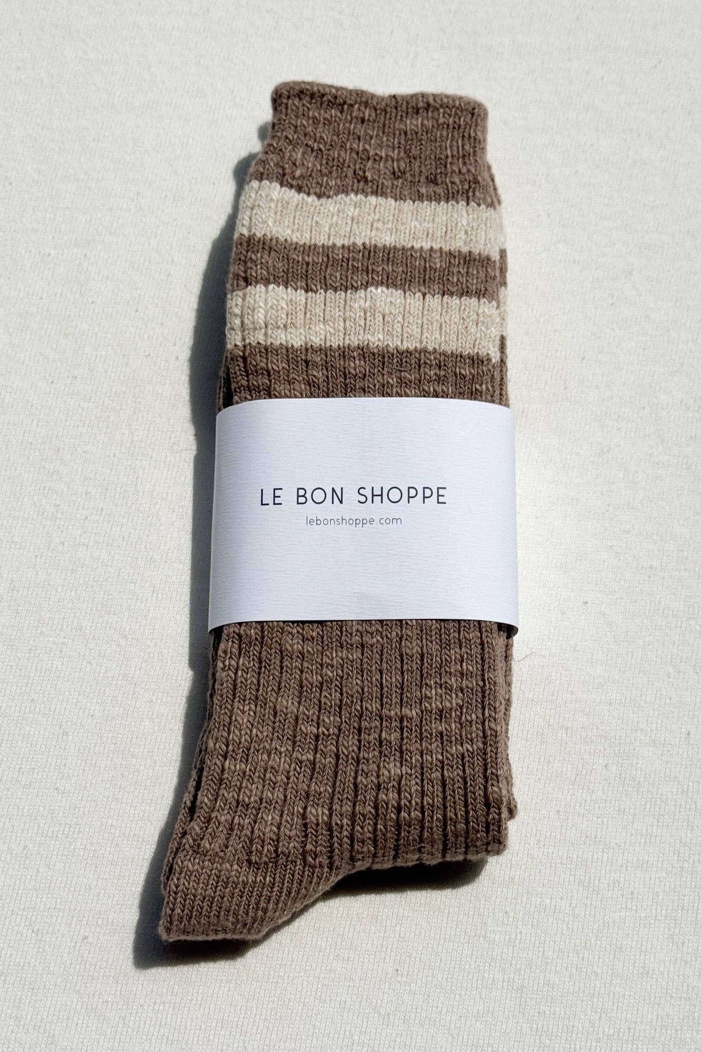 Cottage Varsity Socks Flax Varsity - Le Bon Shoppe