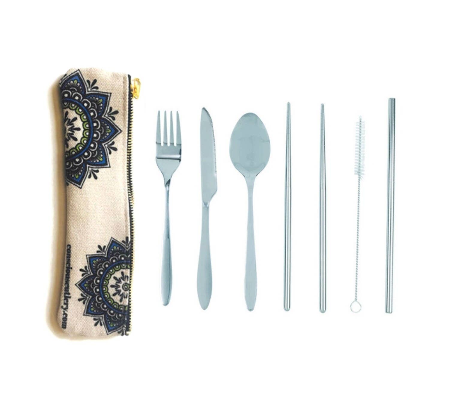 Mandala Hemp Travel Cutlery Set — Conscious Cutlery