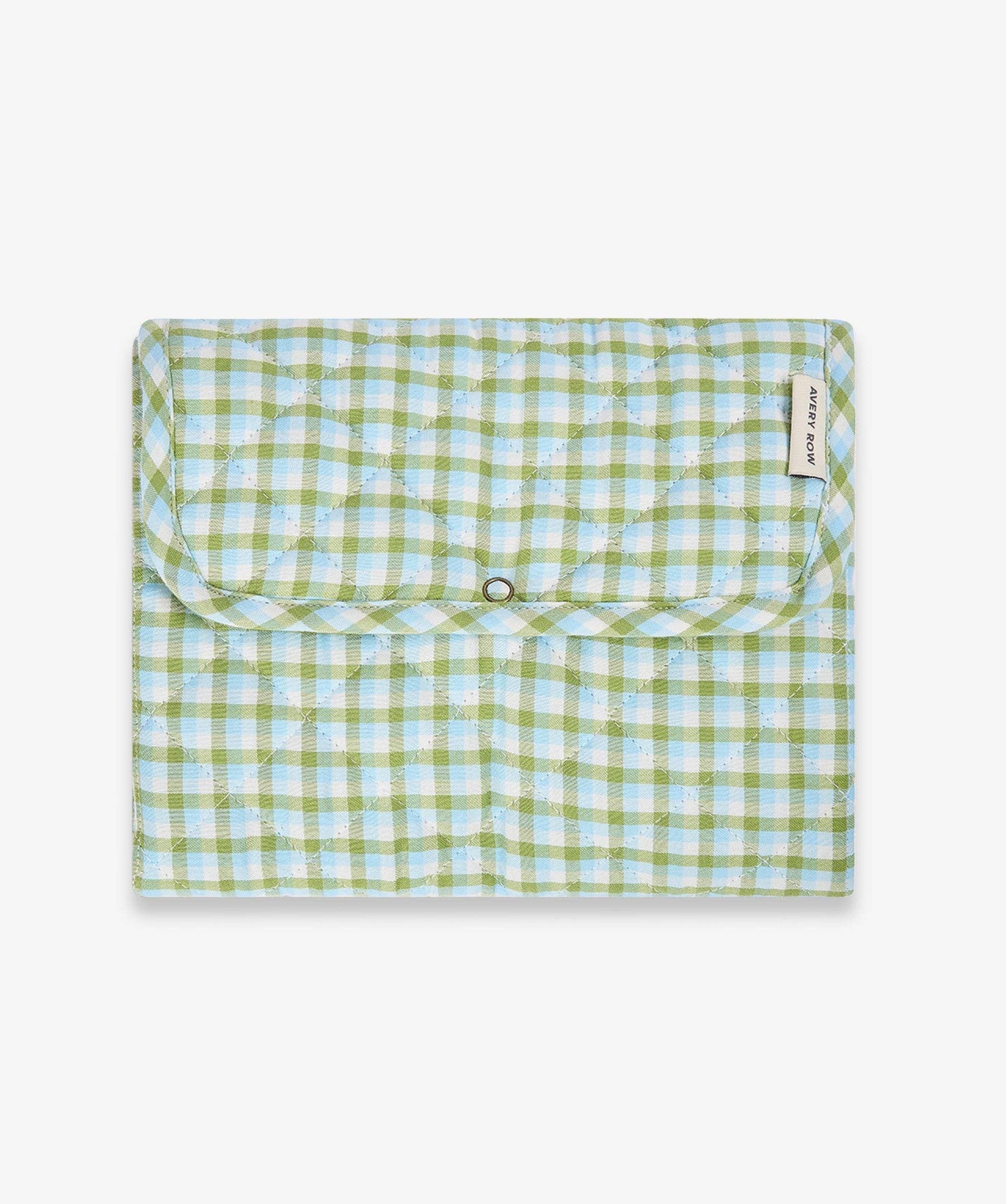 Cotton Travel Baby Changing Mat - Greenhouse Gingham