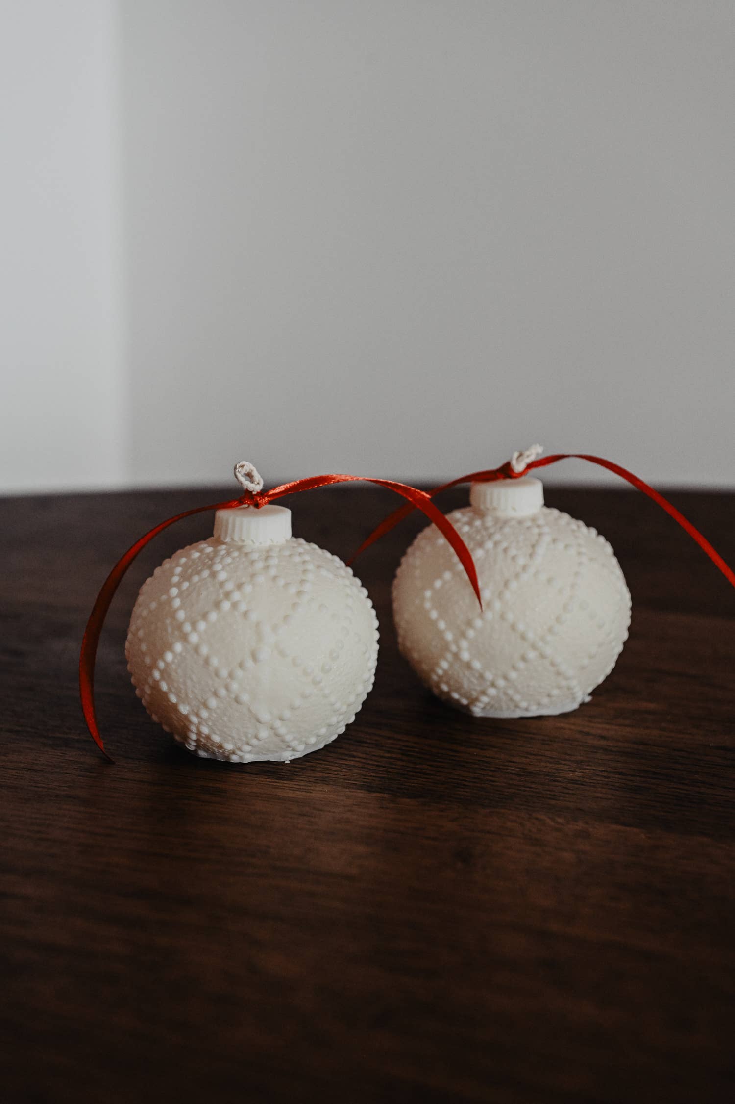 Pearled Christmas Ball Candle