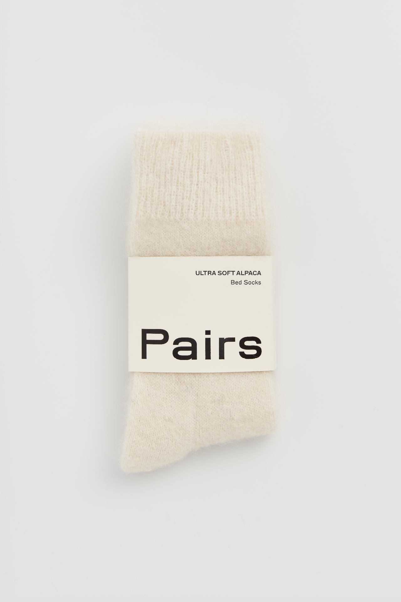Clotted Cream Ultra Soft Alpaca Bed Socks: Medium (UK 8-10)