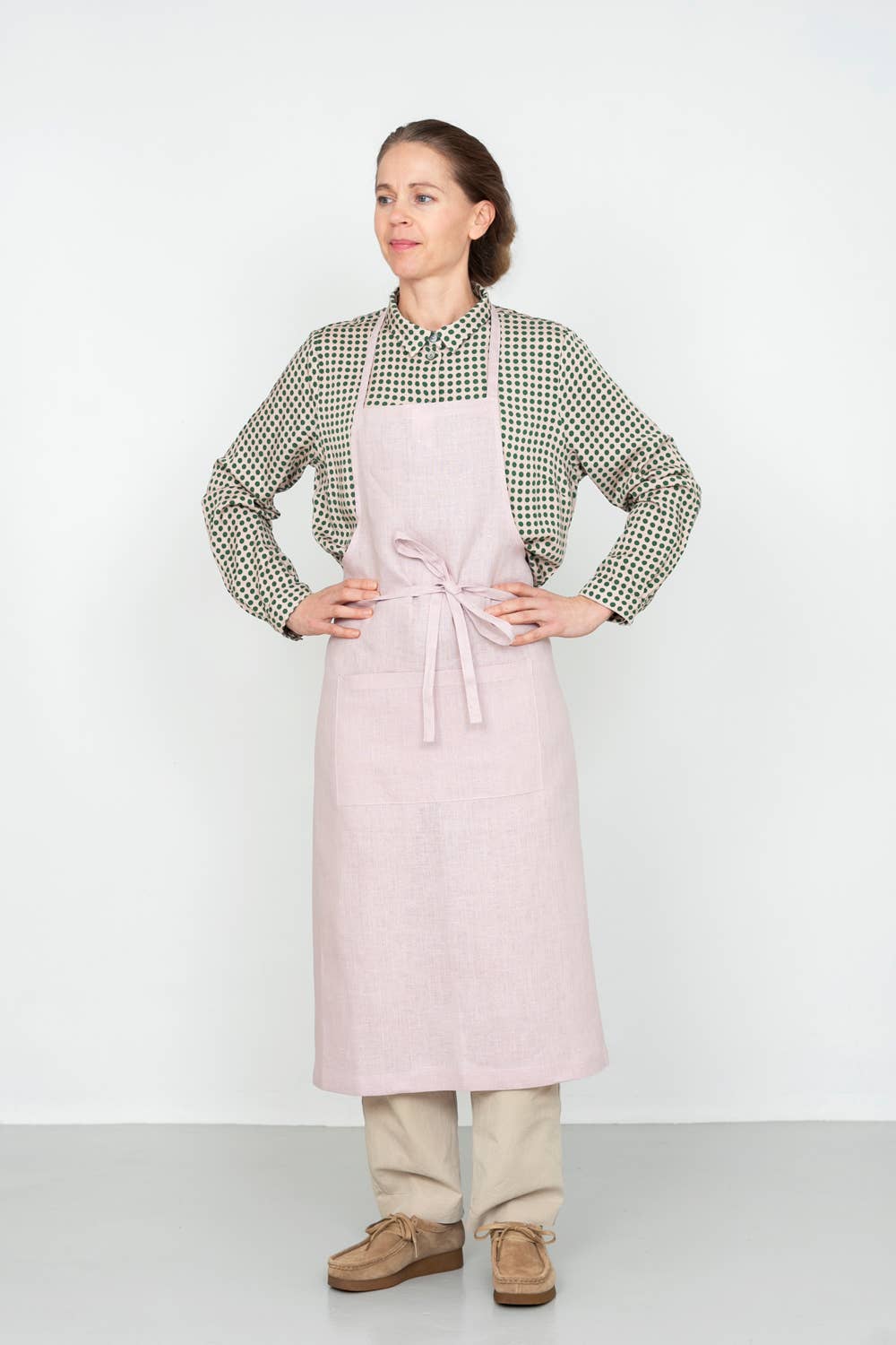 Linen Apron  - Rose Poudre - Fog Linen Work