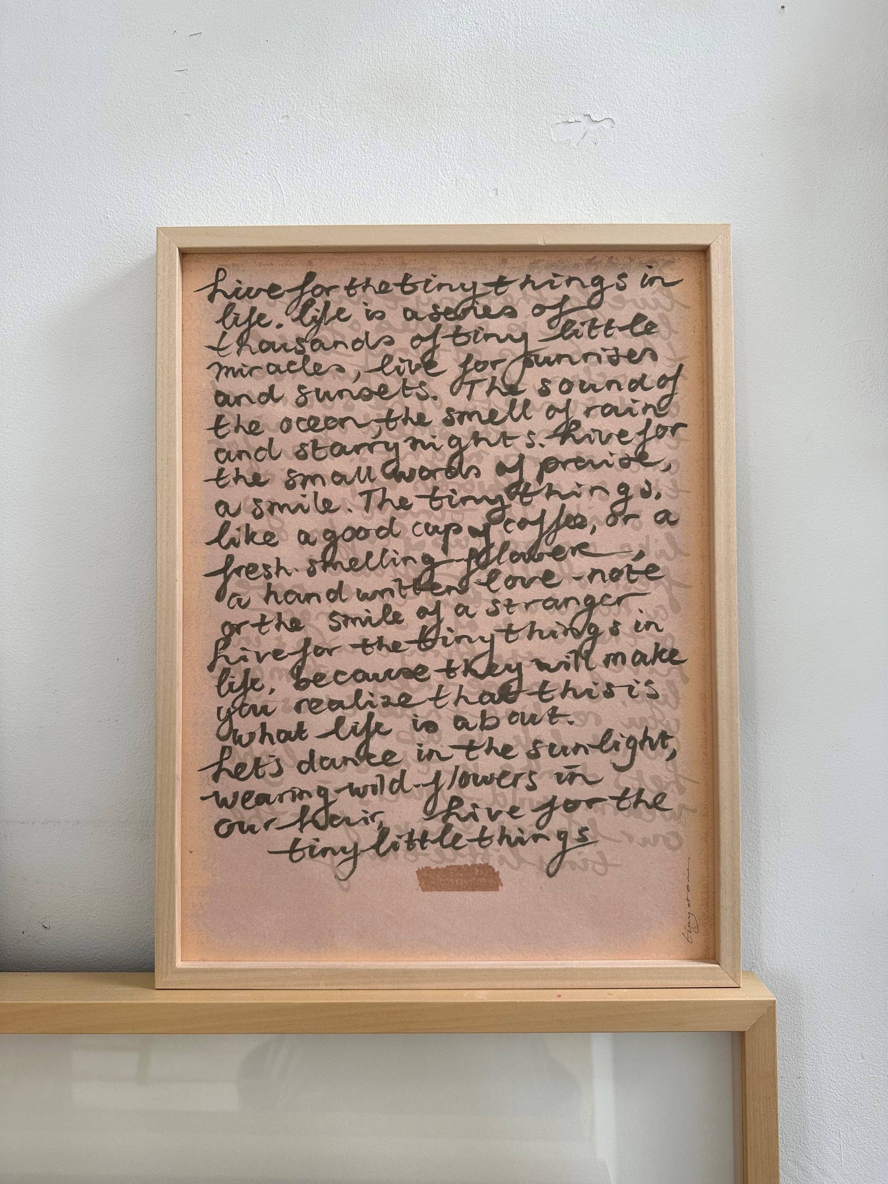 Framed Art Print "Tiny Little Things": 30cm x 40cm Tinystories