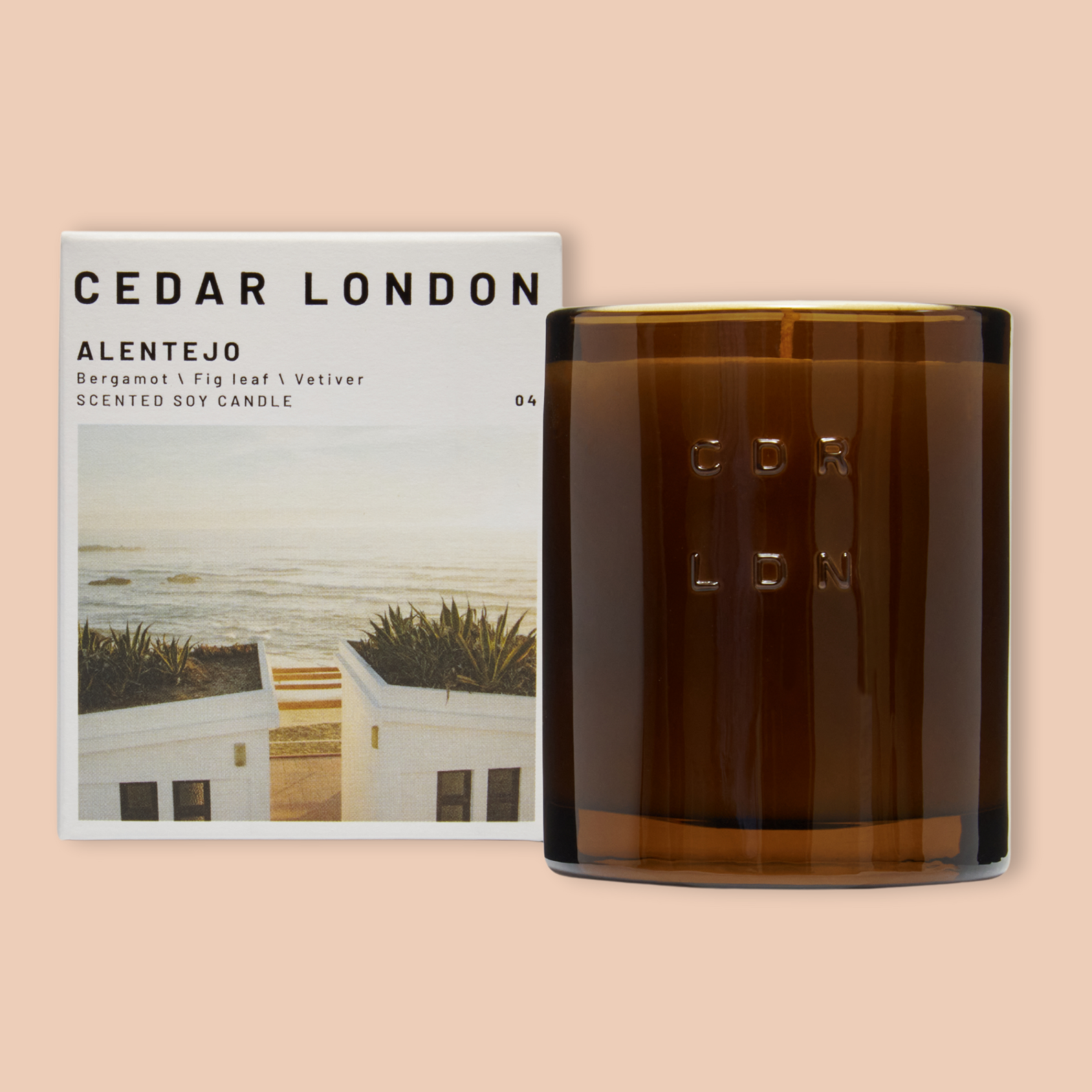Alentejo Candle: Bergamot, Vetiver Scented Pure Soy Candle