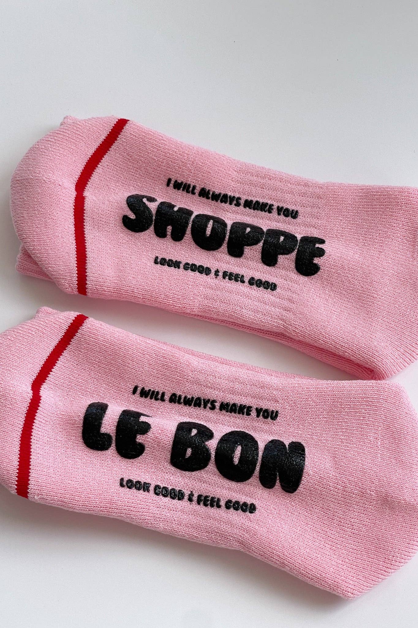 Hugger Socks in Pink & Black — Le Bon Shoppe