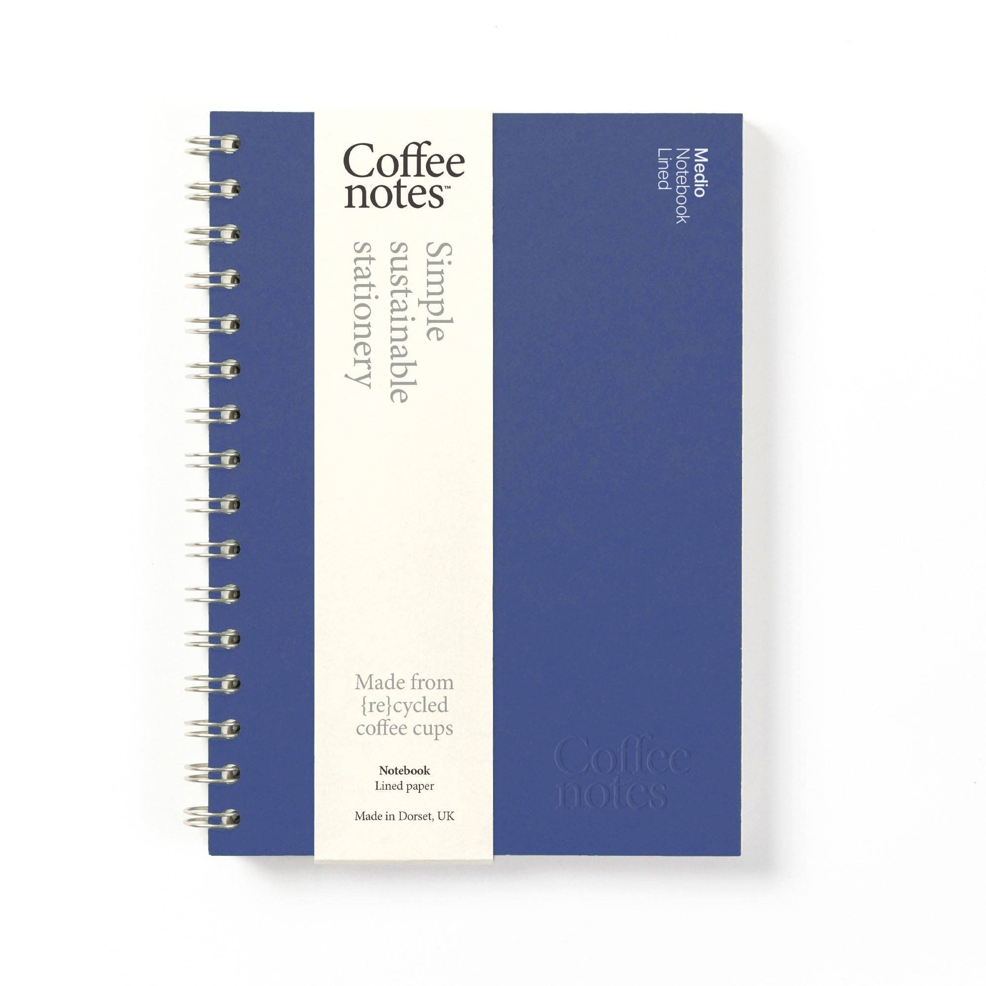 Cobalt Blue Wirebound Notebook (Lined): Grande