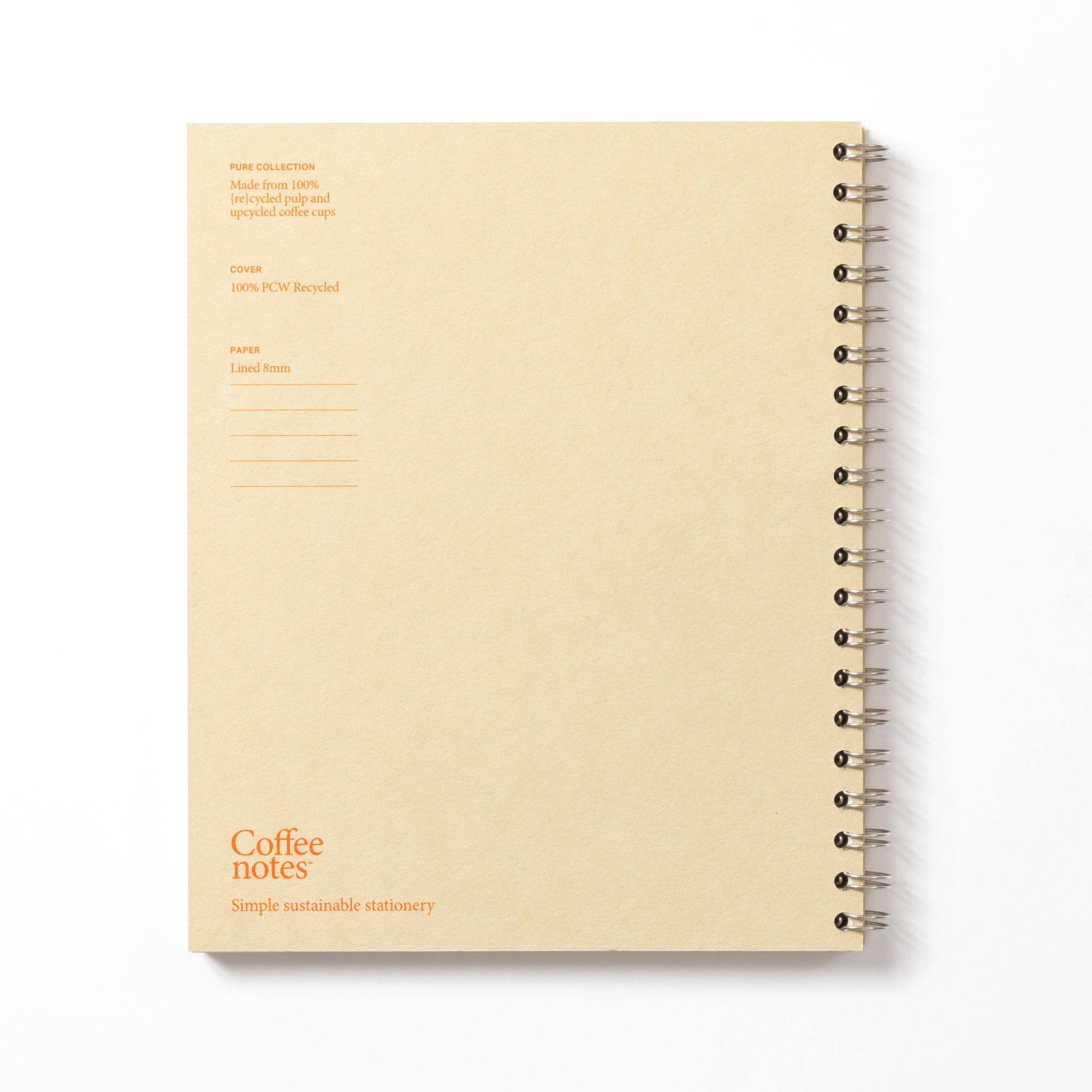 Kraft Wirebound Notebook (Lined): Grande - Coffeenotes