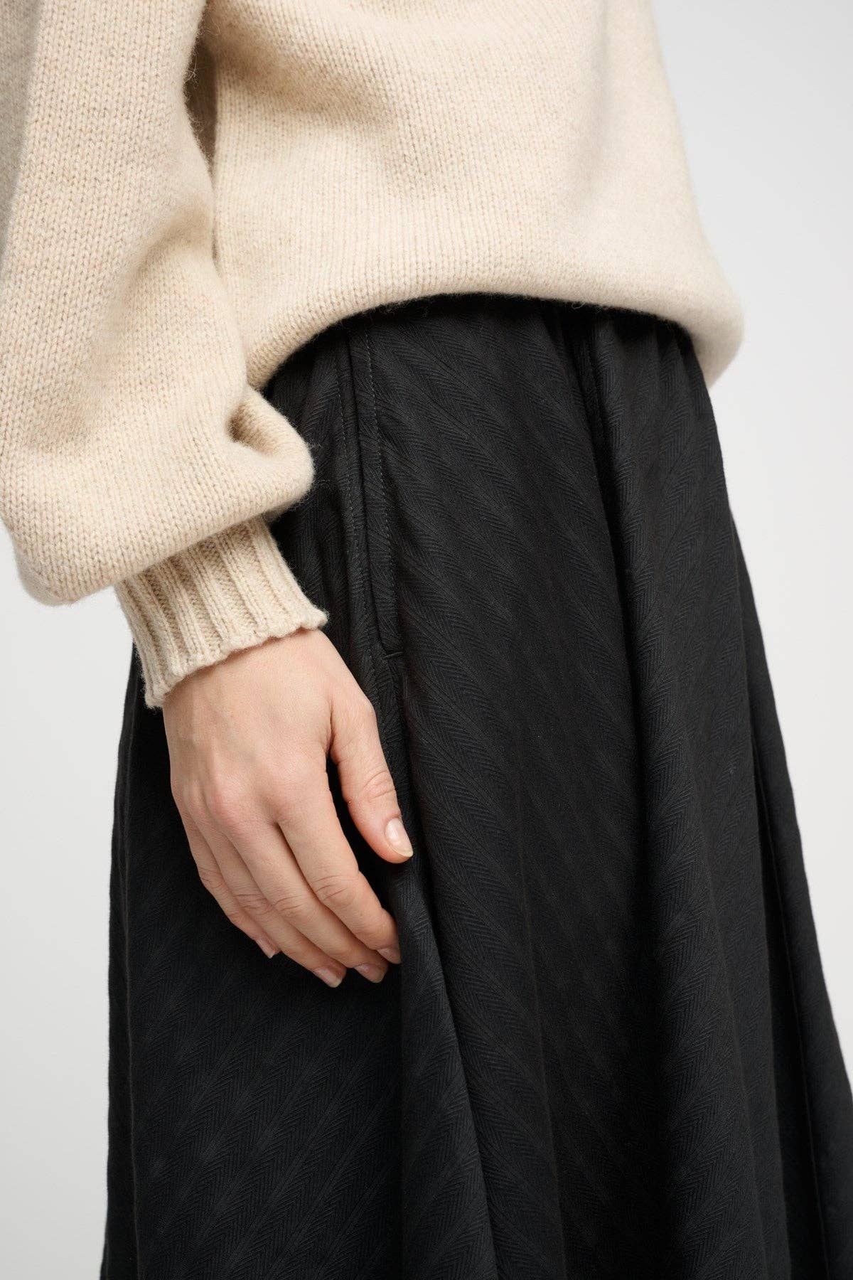 Pin skirt twill: Moonless night / M