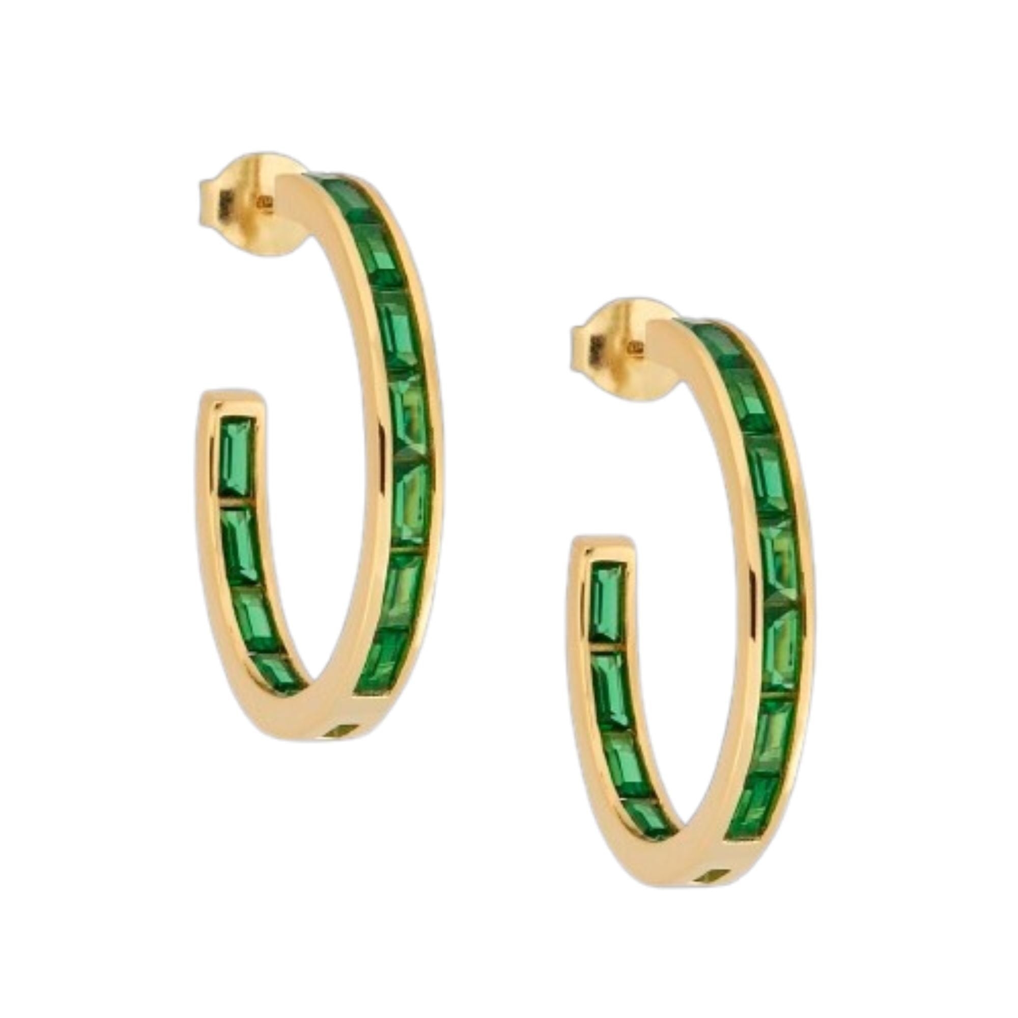 Atelier 18 Emerald Mega Hoops