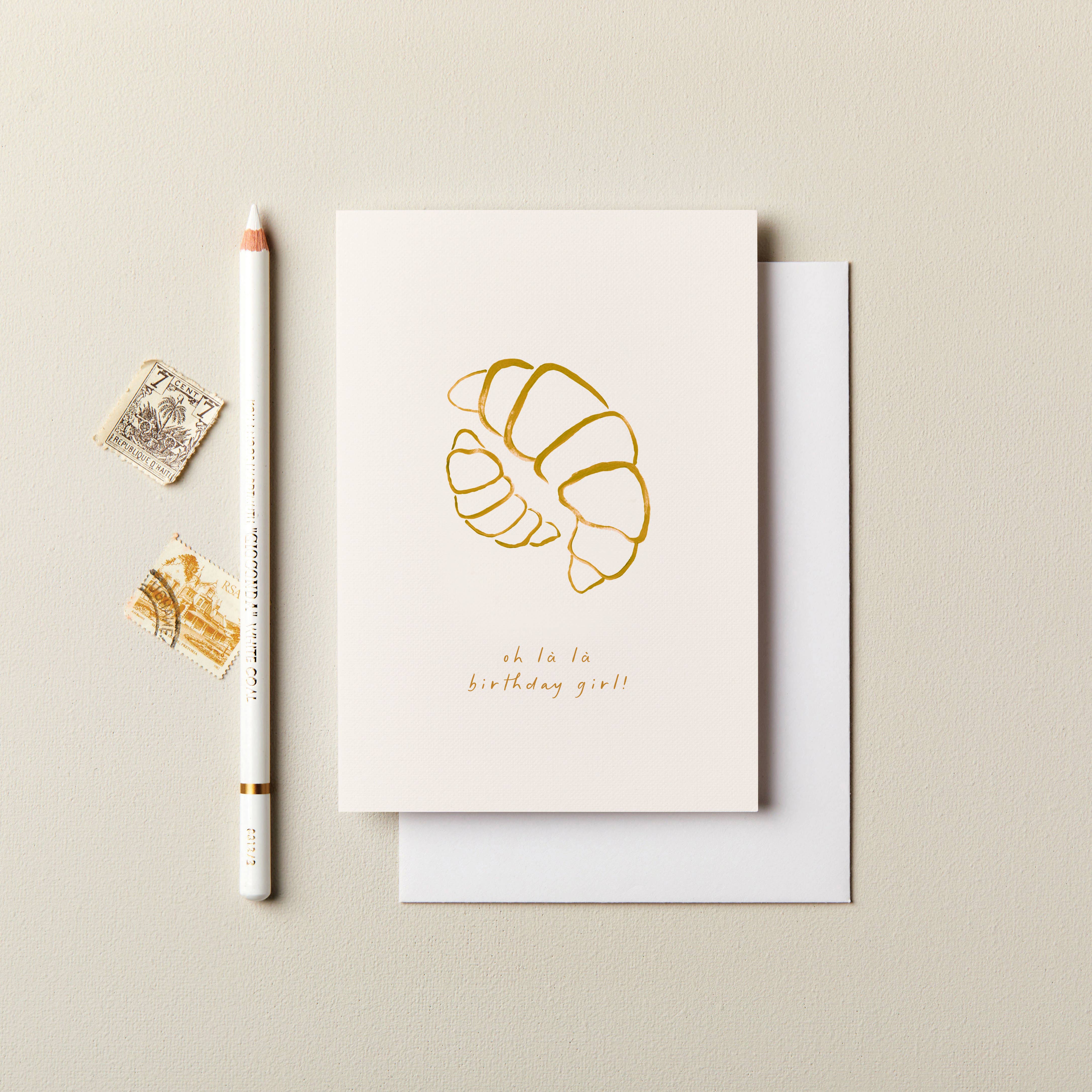 Croissant Birthday Card | Female Birthday Card | Cute Card