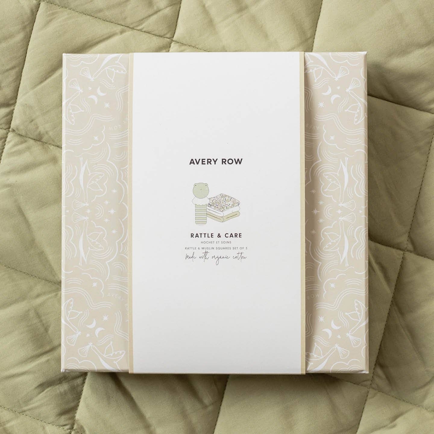 Avery Row Rattle & Care New Baby Gift Set – Riverbank