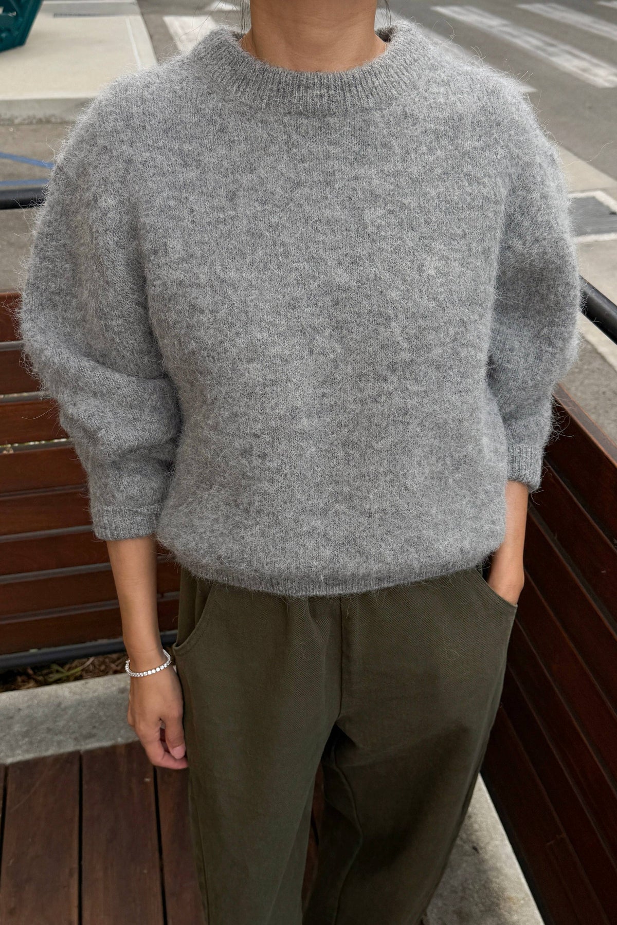 Le Bon Shoppe Elio Crew Neck Alpaca Sweater