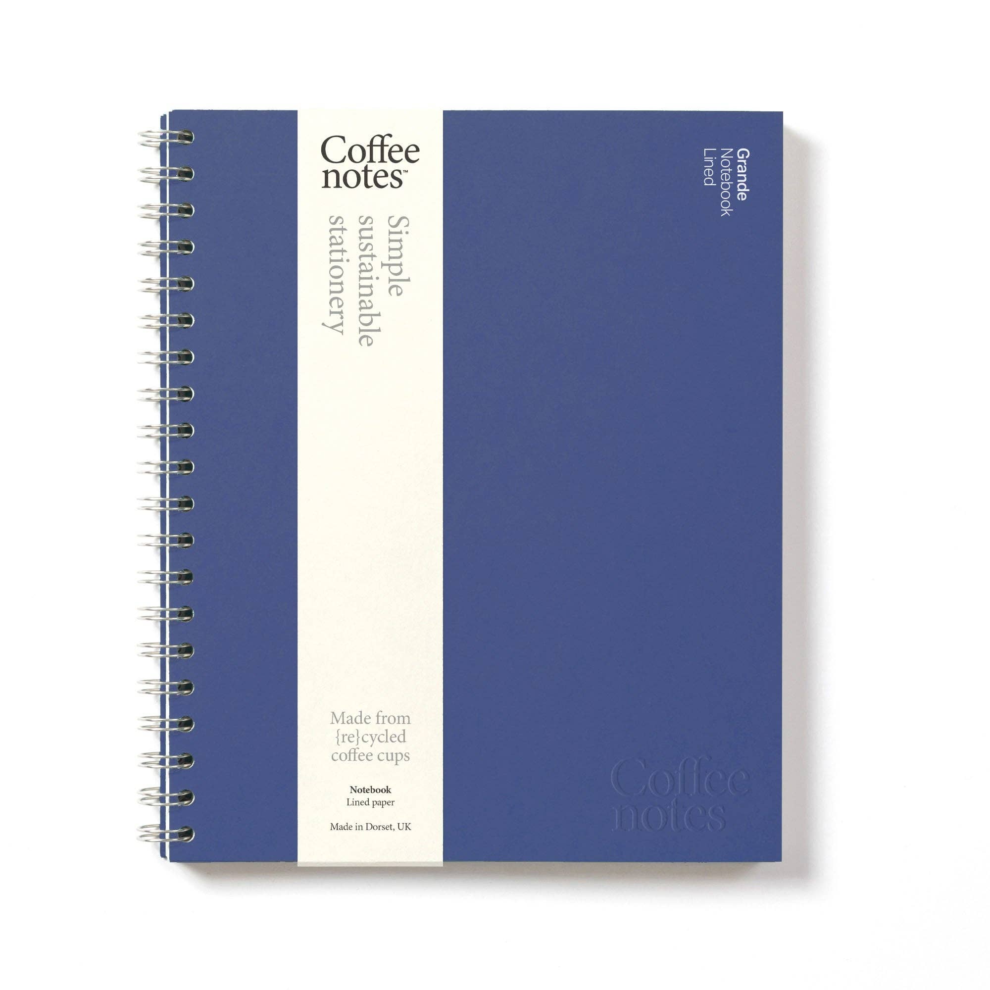 Cobalt Blue Wirebound Notebook (Lined): Grande