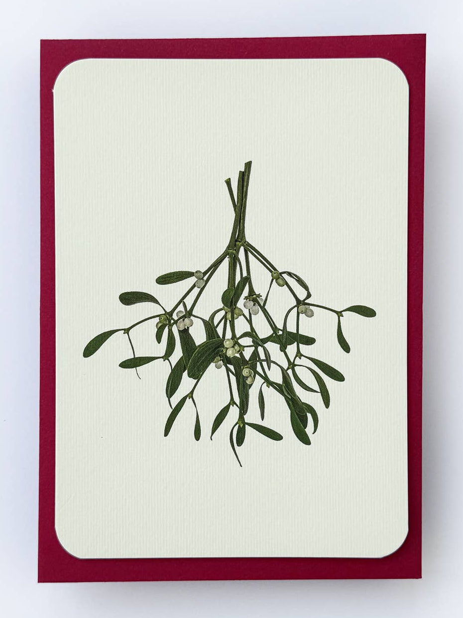 Mistletoe Christmas Greeting Card  by Canonbury Press