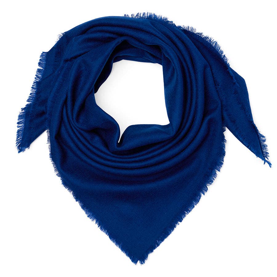 Cashmere Pashmina Square in Navy - Somerville Scarves