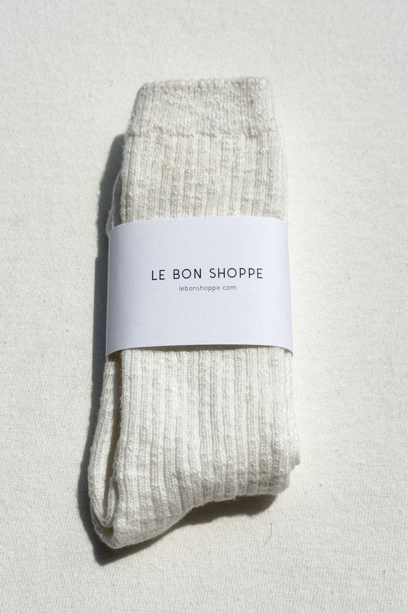 Cottage Socks : White Linen - Le Bon Shoppe