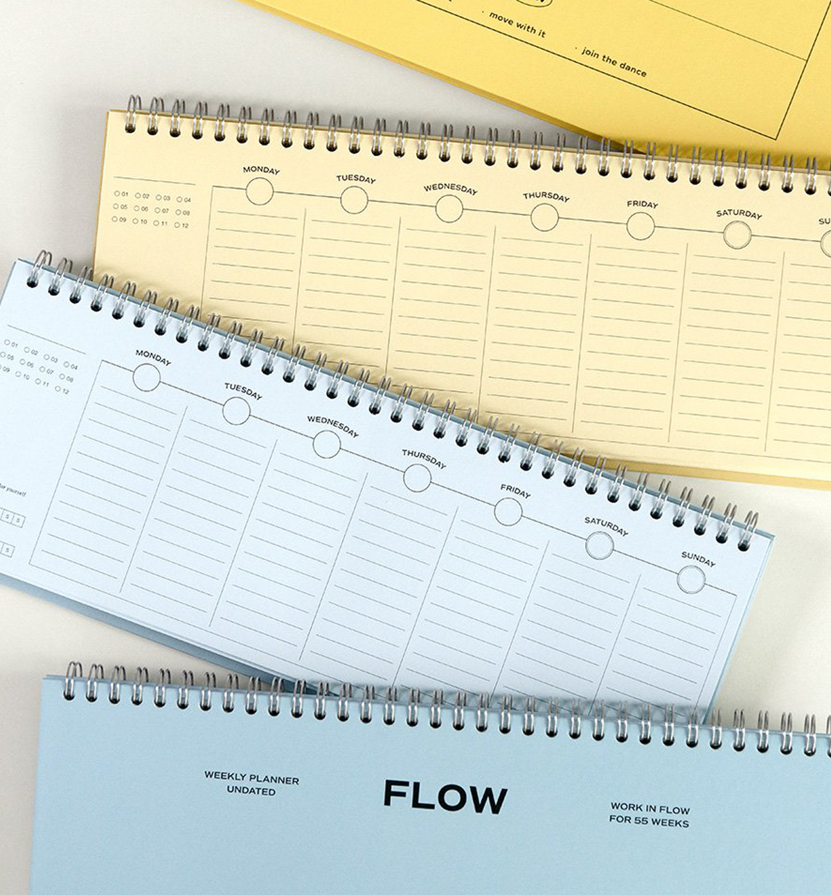 Iconic Flow Weekly Undated Planner: Soft Blue