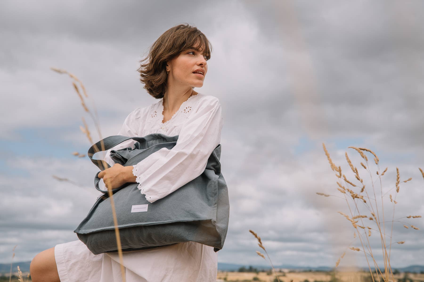 Organic Cotton Canvas Tote Bag in Horizon Blue
