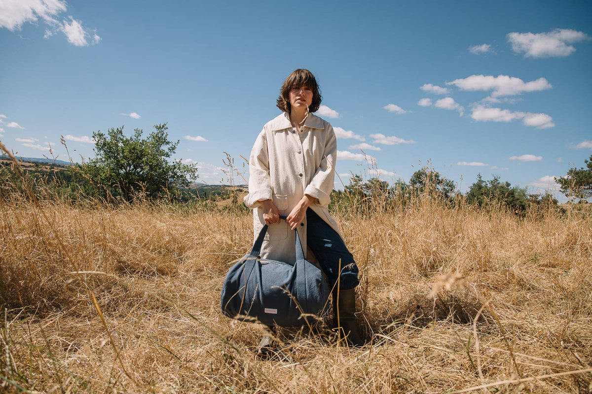 Organic Cotton Canvas Bowling Bag Horizon Blue