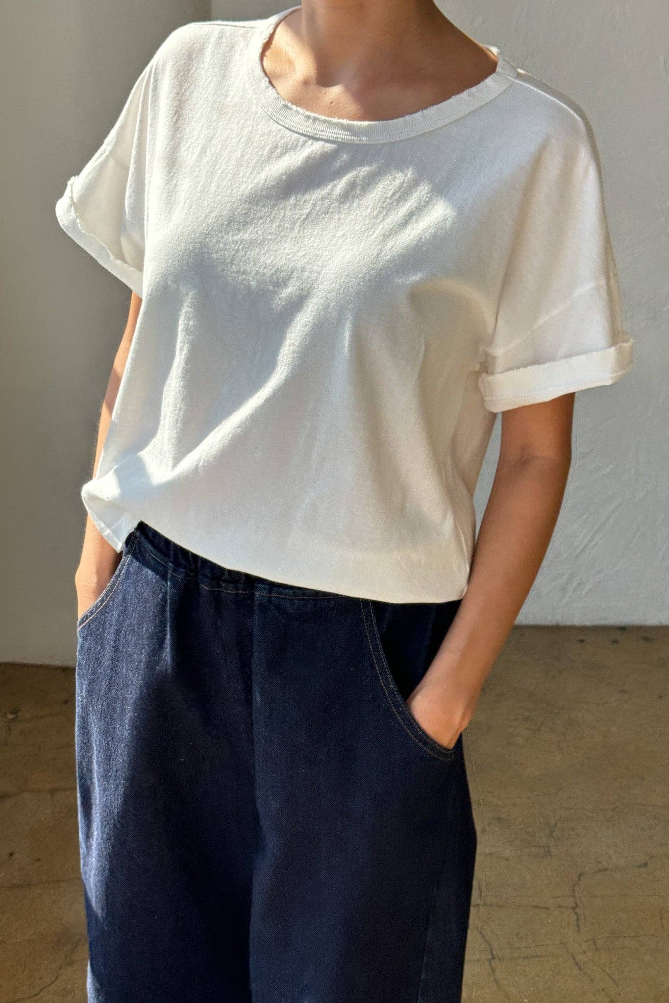 Vintage Fille Tee : Clean White - Le Bon Shoppe
