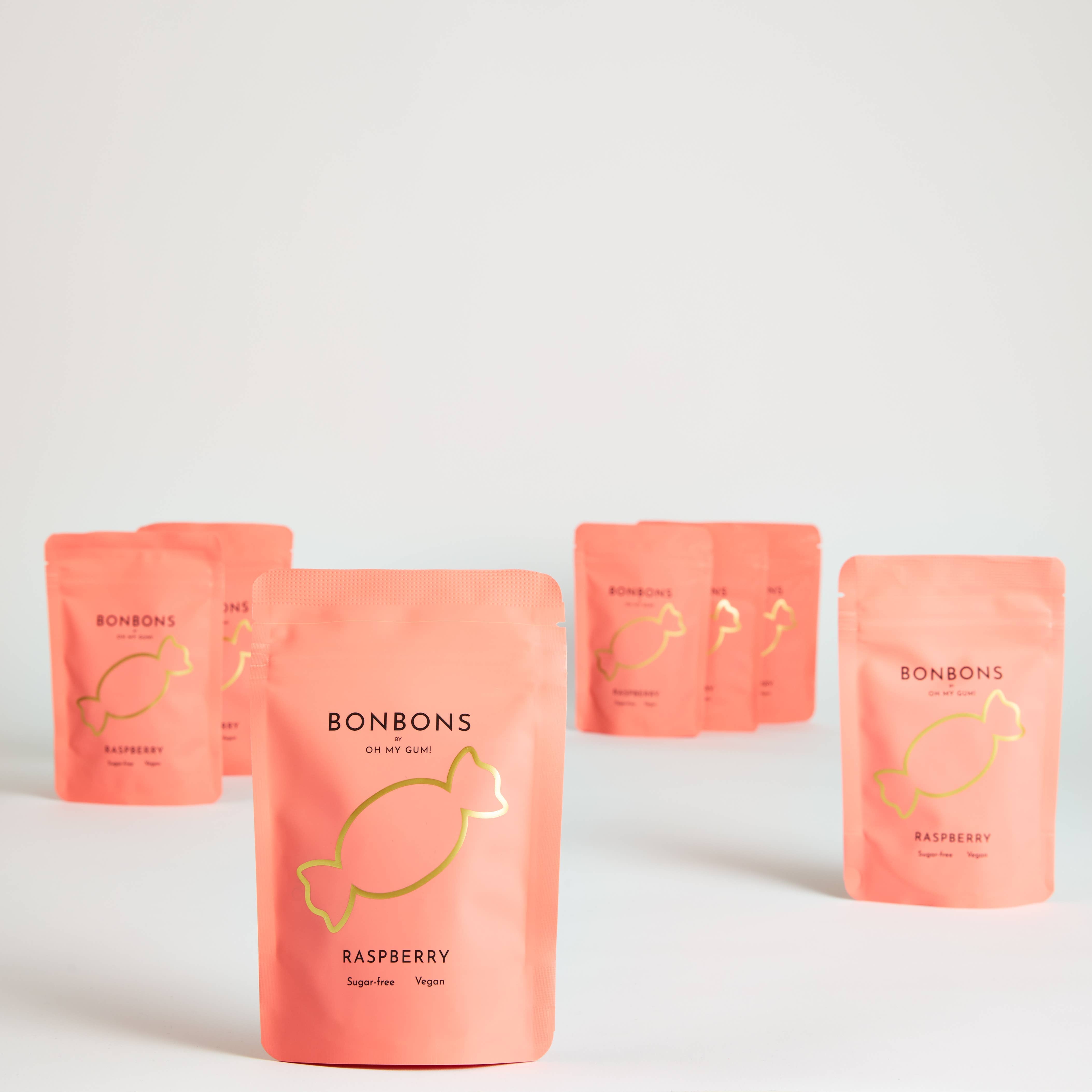 Raspberry Bonbons - Sugar-less Hard Candy | Vegan