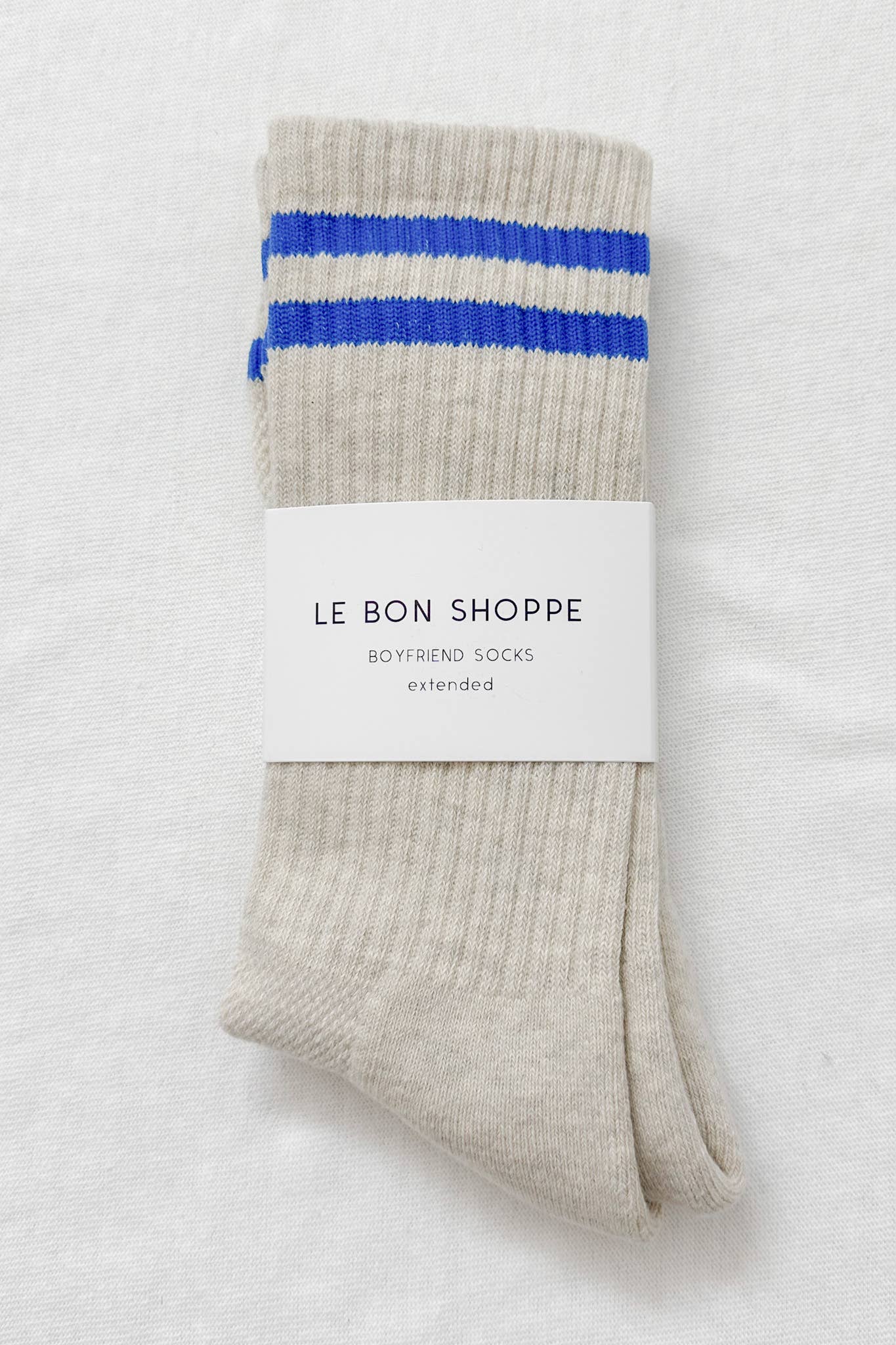 Extended Boyfriend Socks Clean White - Le Bon Shoppe