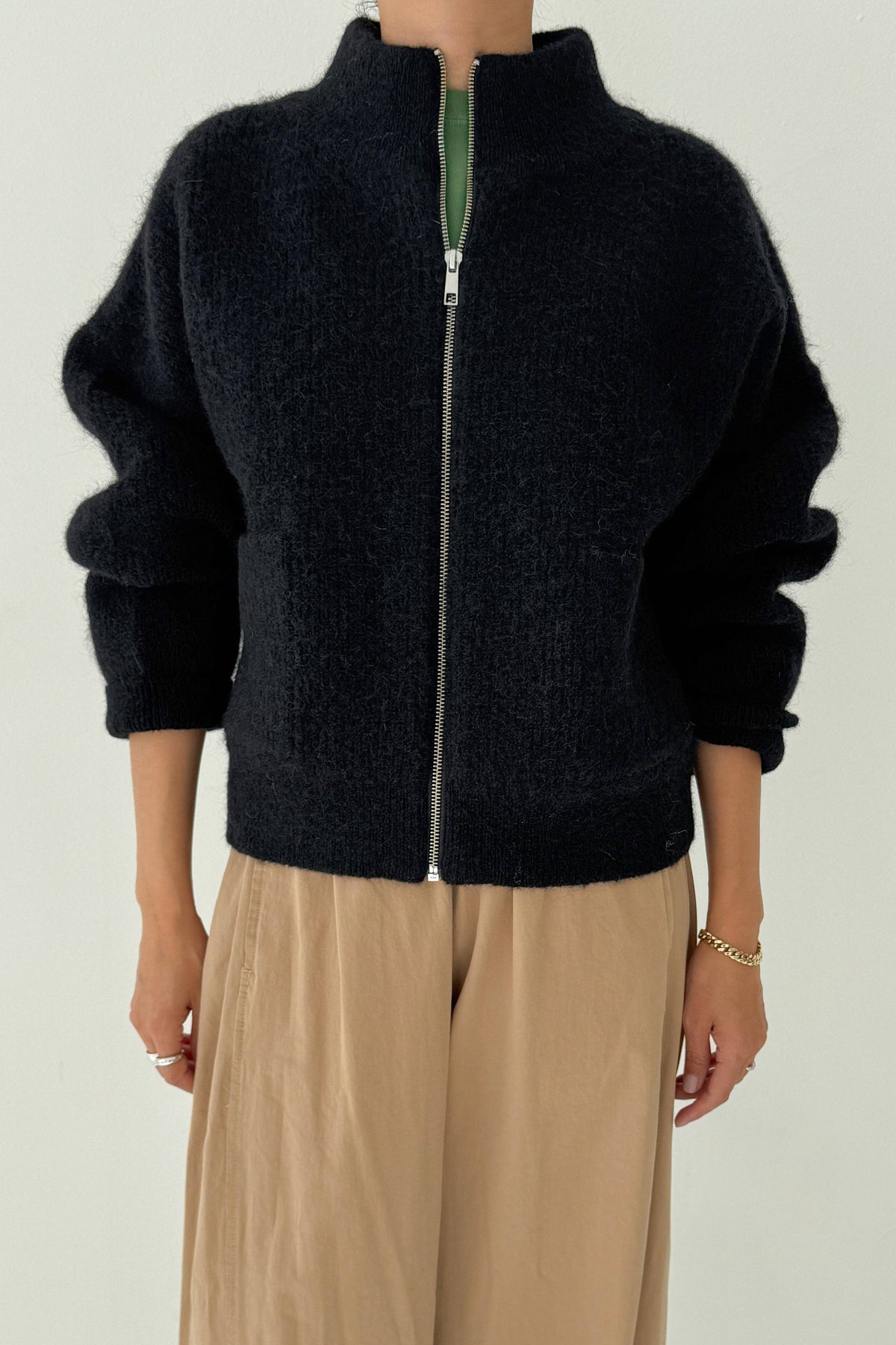 Le Bon Shoppe Alpaca Zip Front Jacket