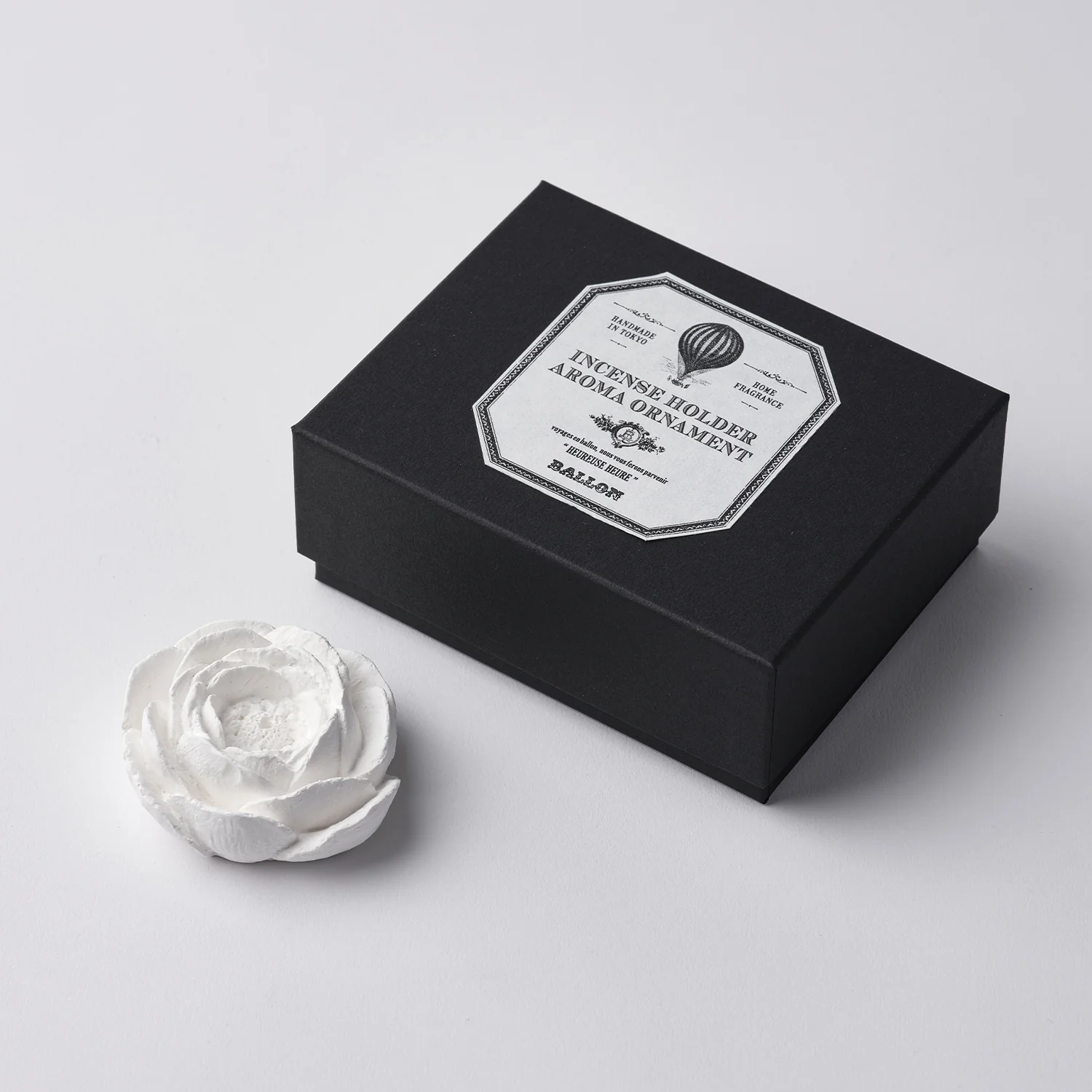 Plaster Incense Holder: Camellia Flower — Ballon