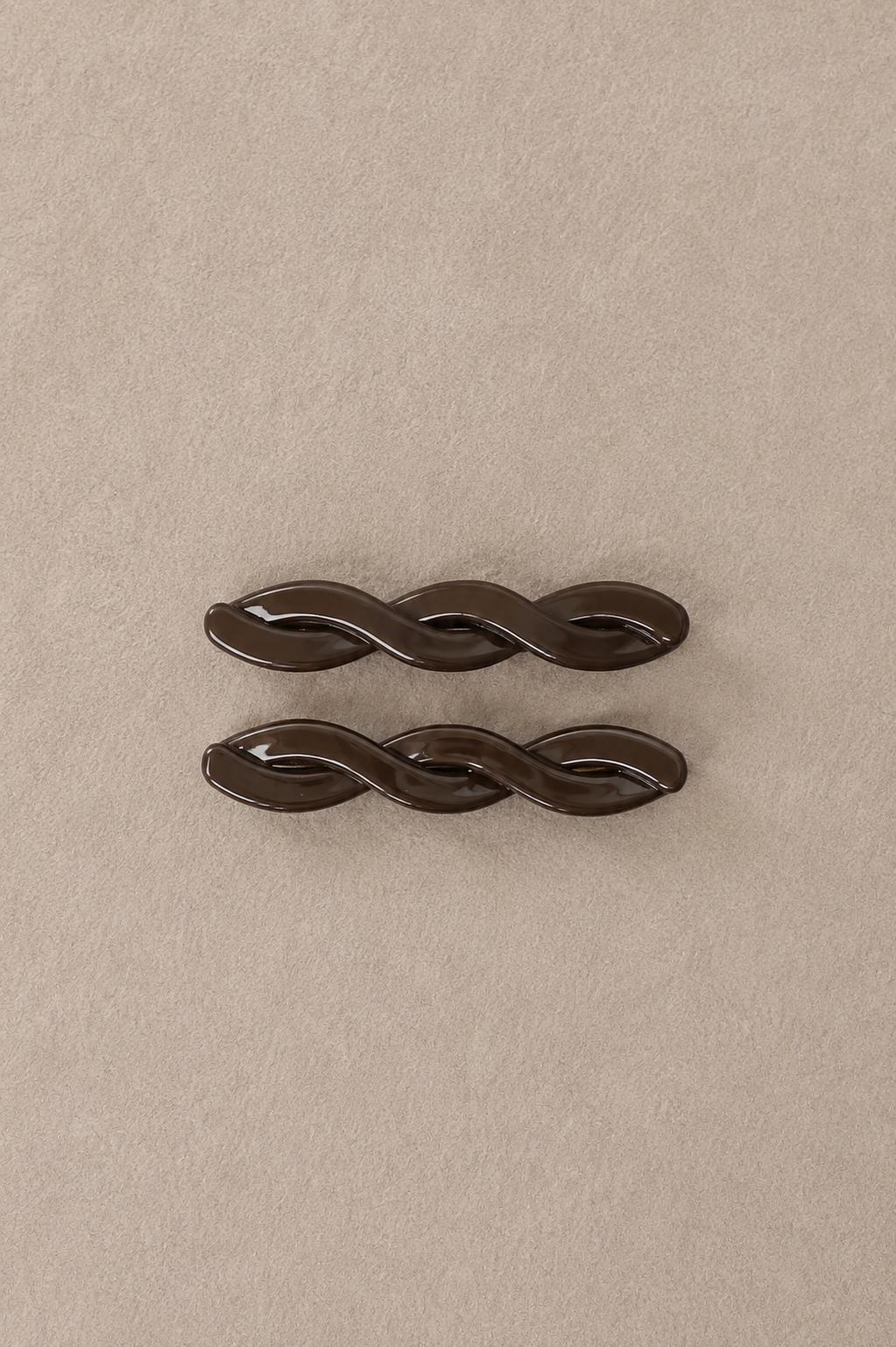 Braided Barrettes - Dark Roast