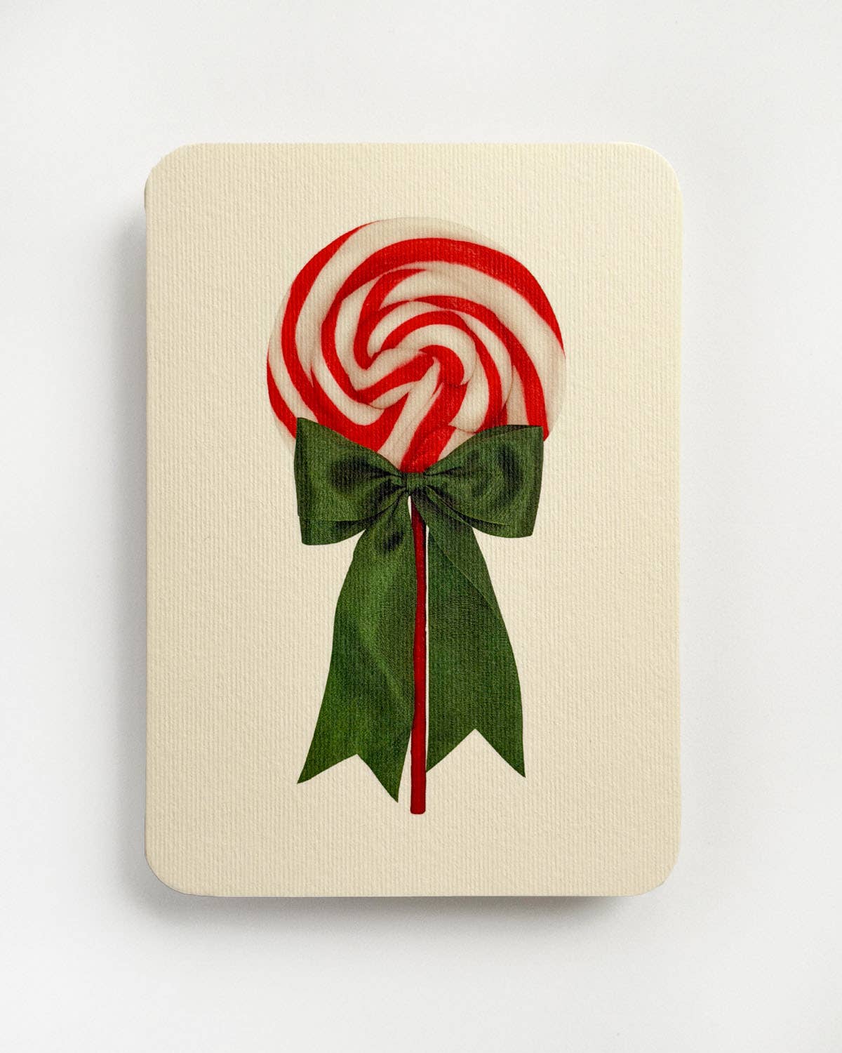 Peppermint Cream Ribboned Lollies Greeting Card | Birthday
